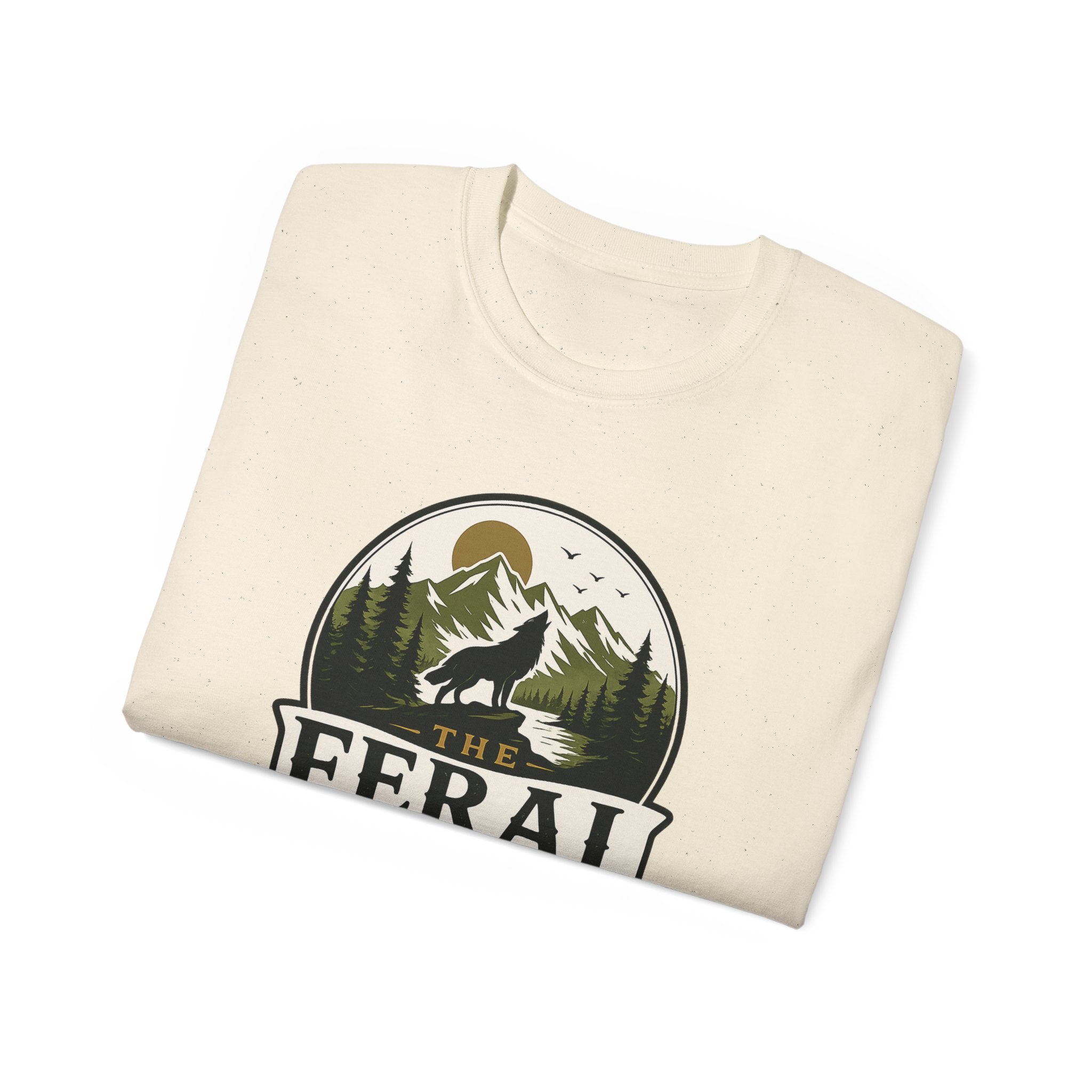 Feral Outdoor Social Club T-Shirt — Wilderness Wolf Logo Tee