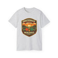 Pickleball Sunset Badge T‑Shirt  Emotionally Fueled by Pickleball