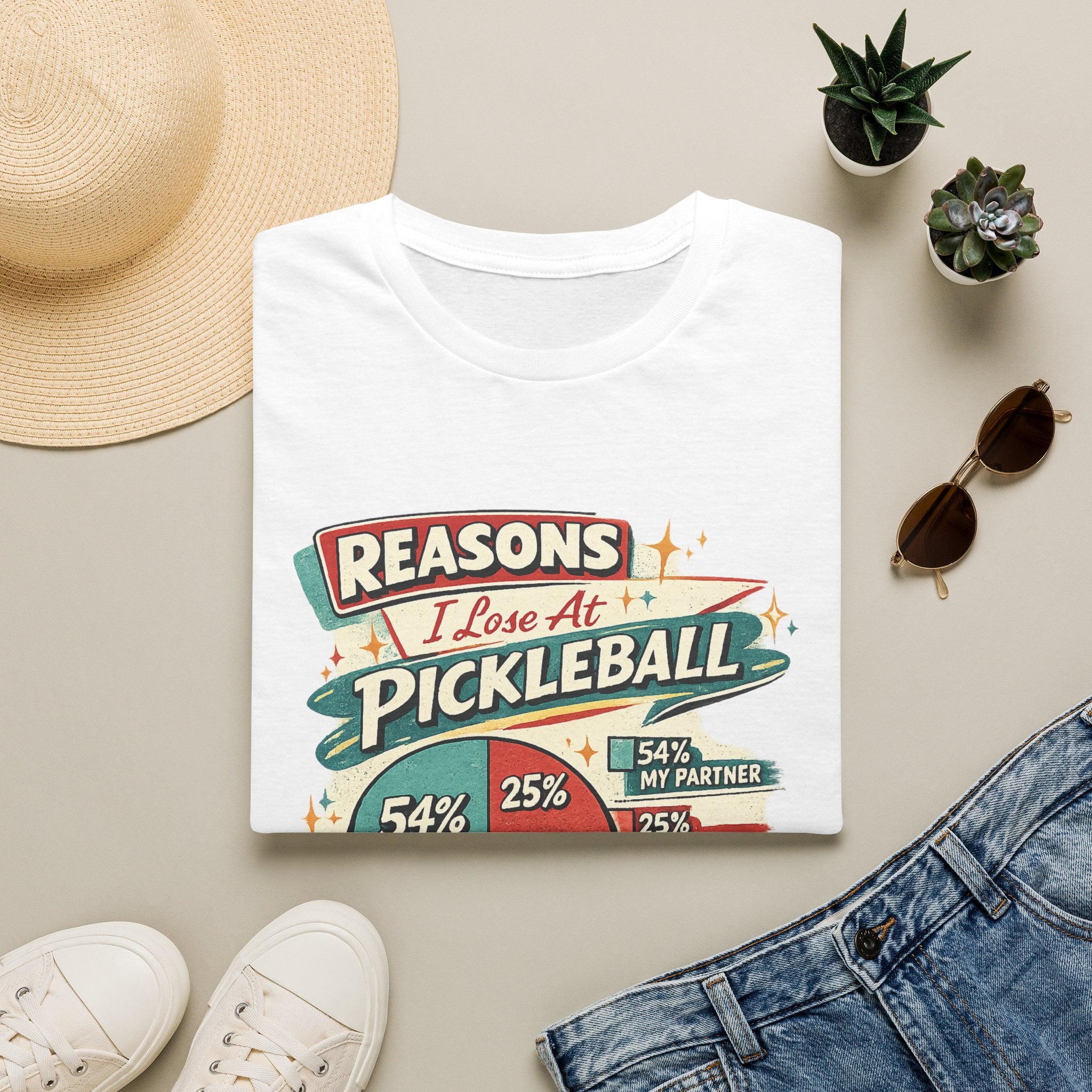Reasons I Lose at Pickleball T-Shirt — Vintage Paddle & Scoreboard Design