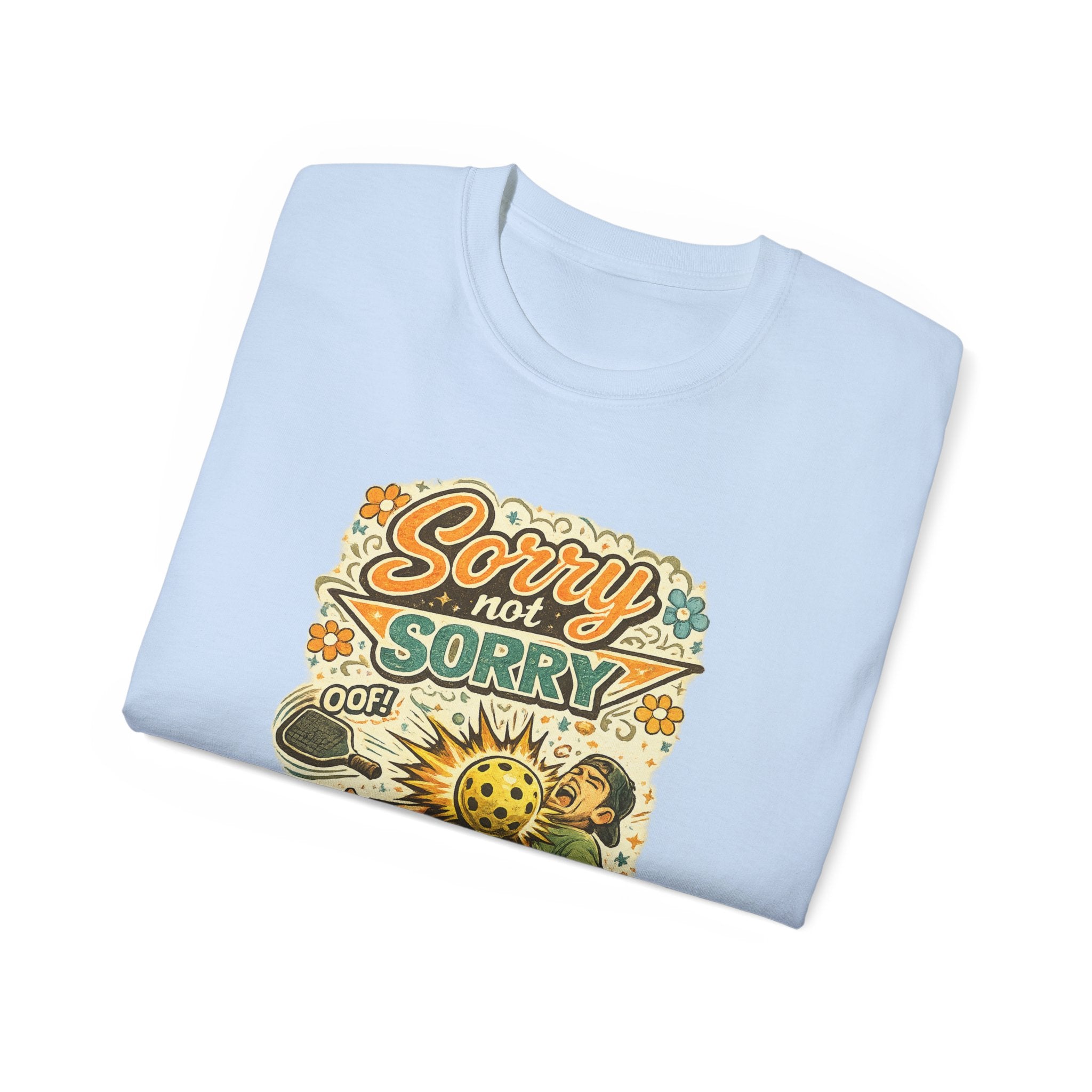 Sorry Not Sorry Pickleball Tee — Retro Vintage Pickleball Graphic Shirt