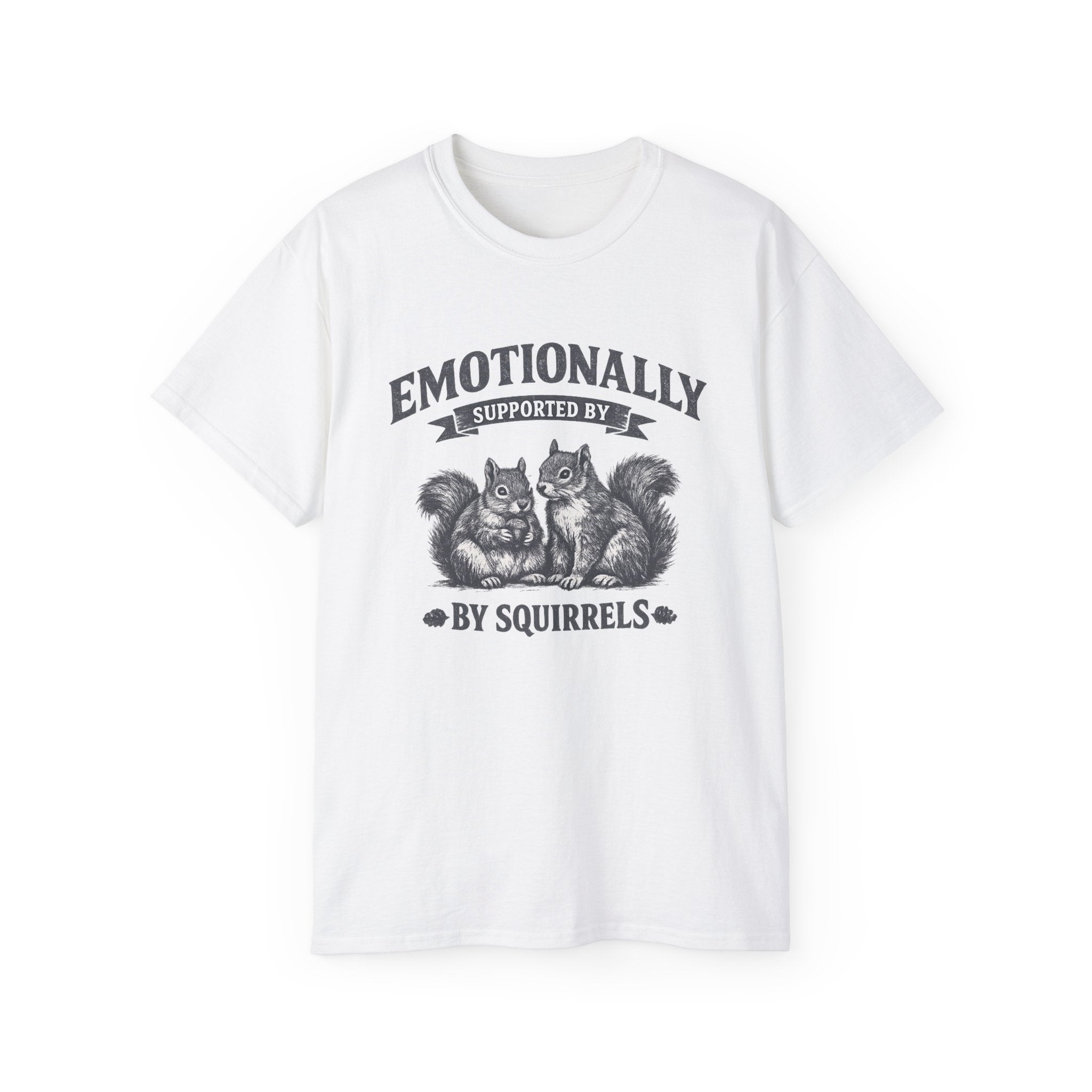 T-Shirt — "Emotionally Supported by Squirrels" Vintage Graphic Tee