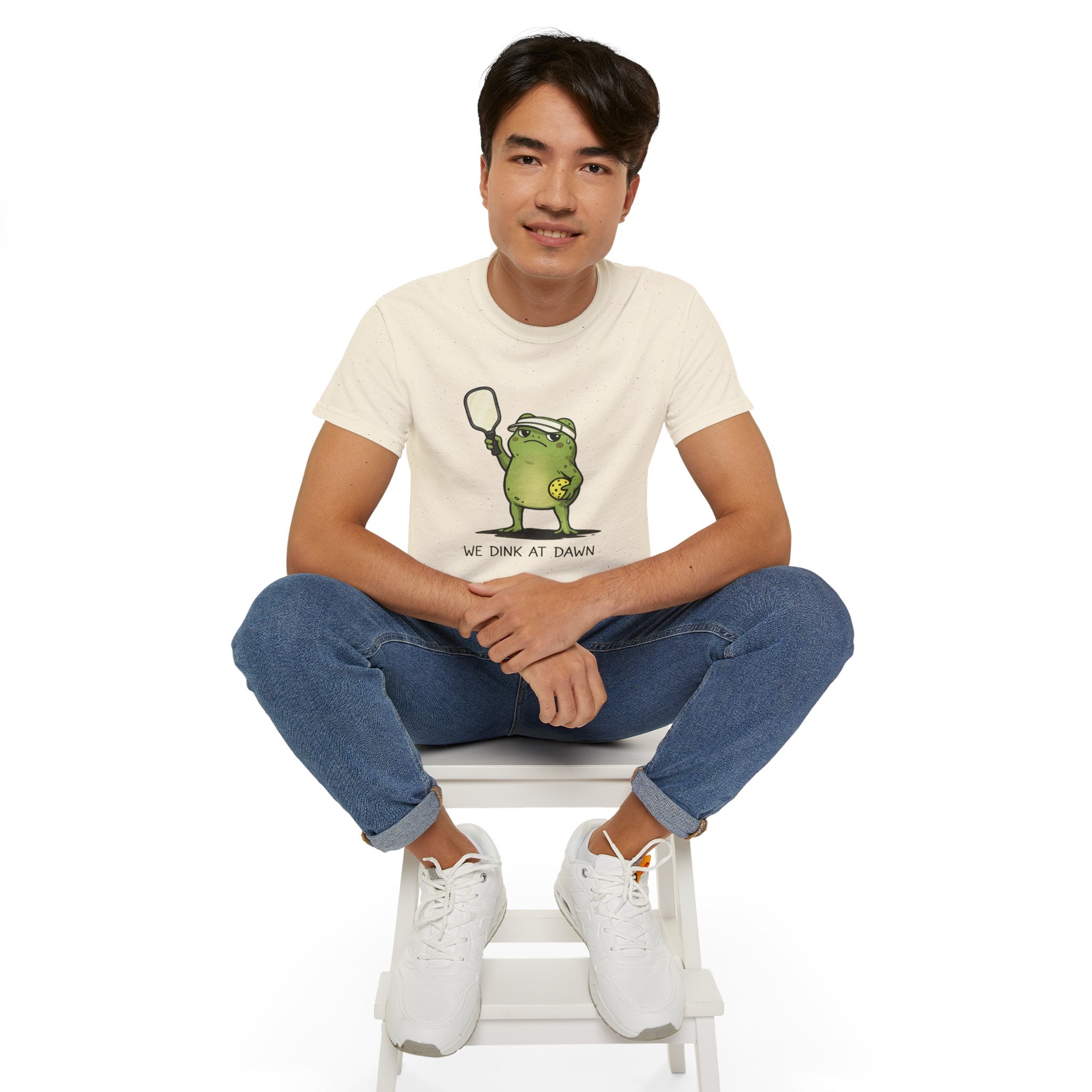 “We Drink at Dawn” Funny Pickleball T-Shirt — Cute Drunk Pickleball Graphic Tee