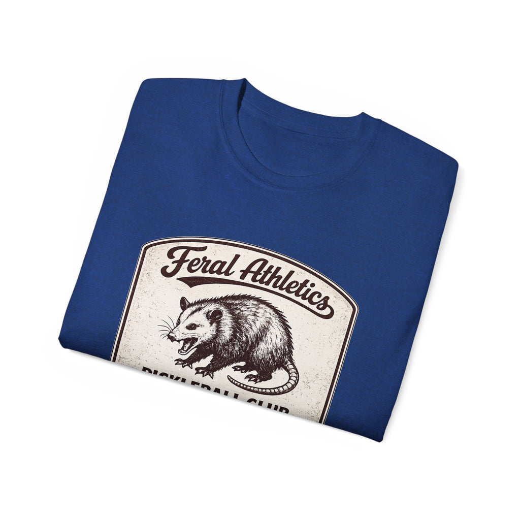 Pickleball Club Tee — "Feral Athletics" Vintage Possum Design