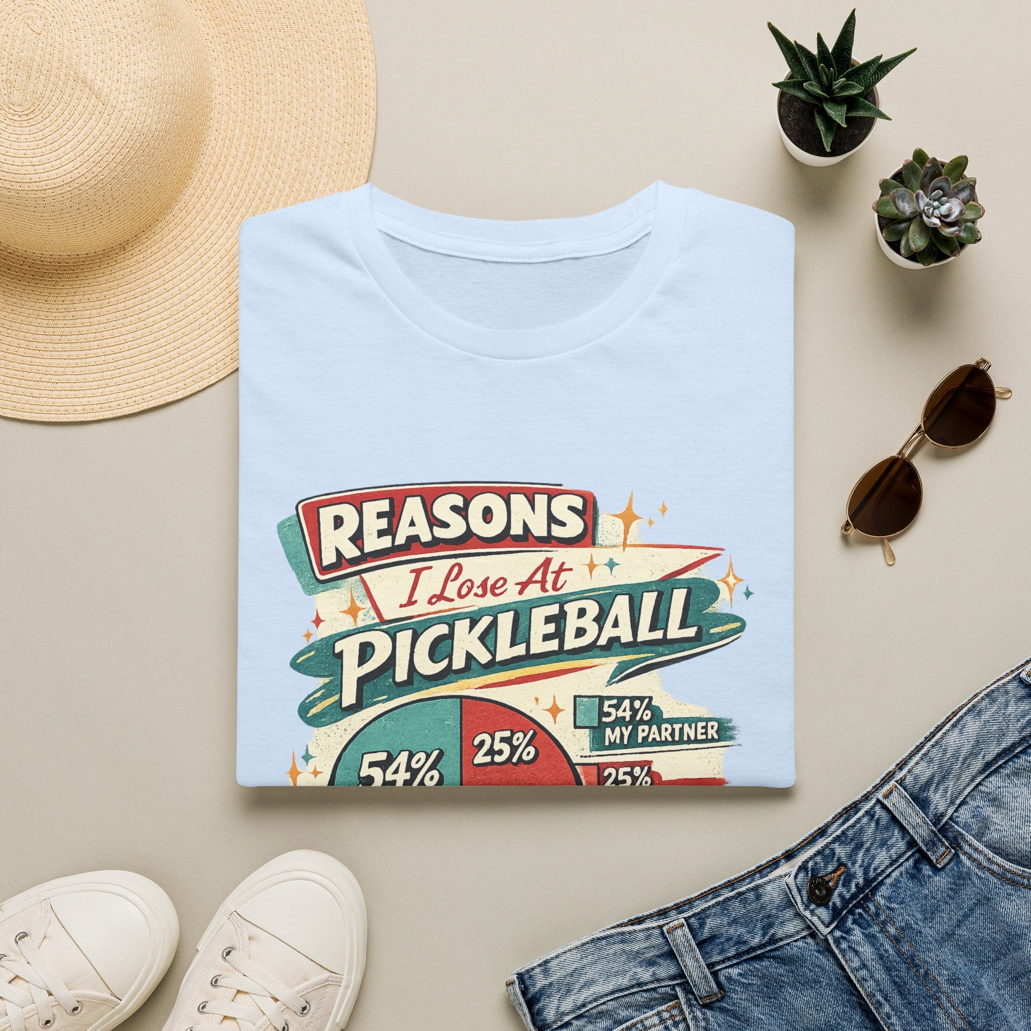 Reasons I Lose at Pickleball T-Shirt — Vintage Paddle & Scoreboard Design