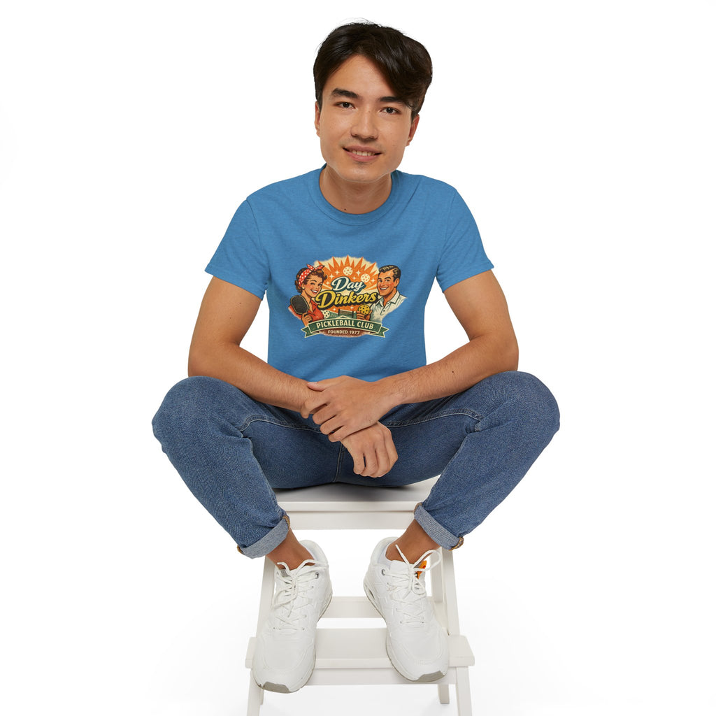 Day Drinkers Pickleball Club T-Shirt — Retro Pickleball Tee