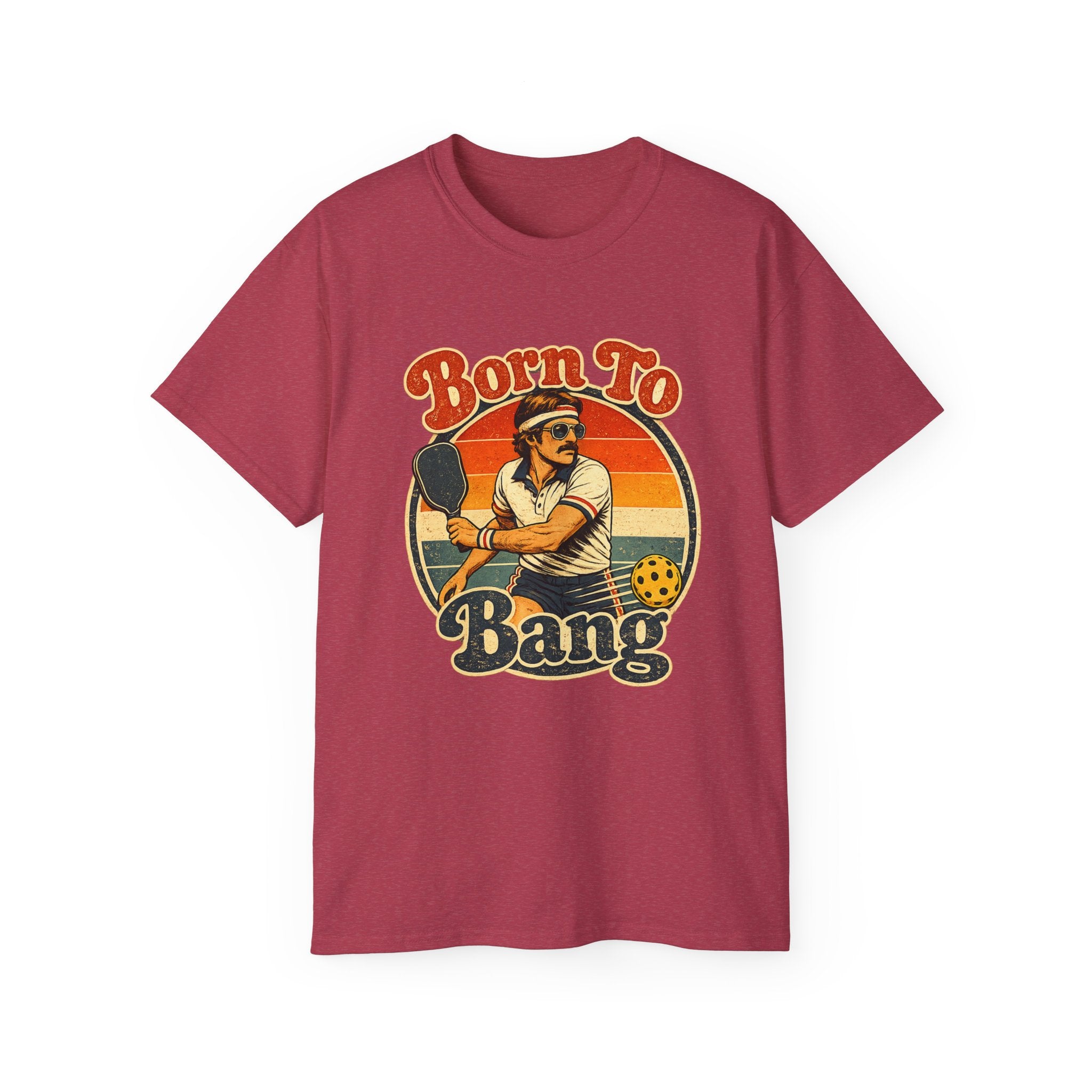 Men’s Born To Bang Vintage Pickleball T-Shirt — Retro Court Player Tee