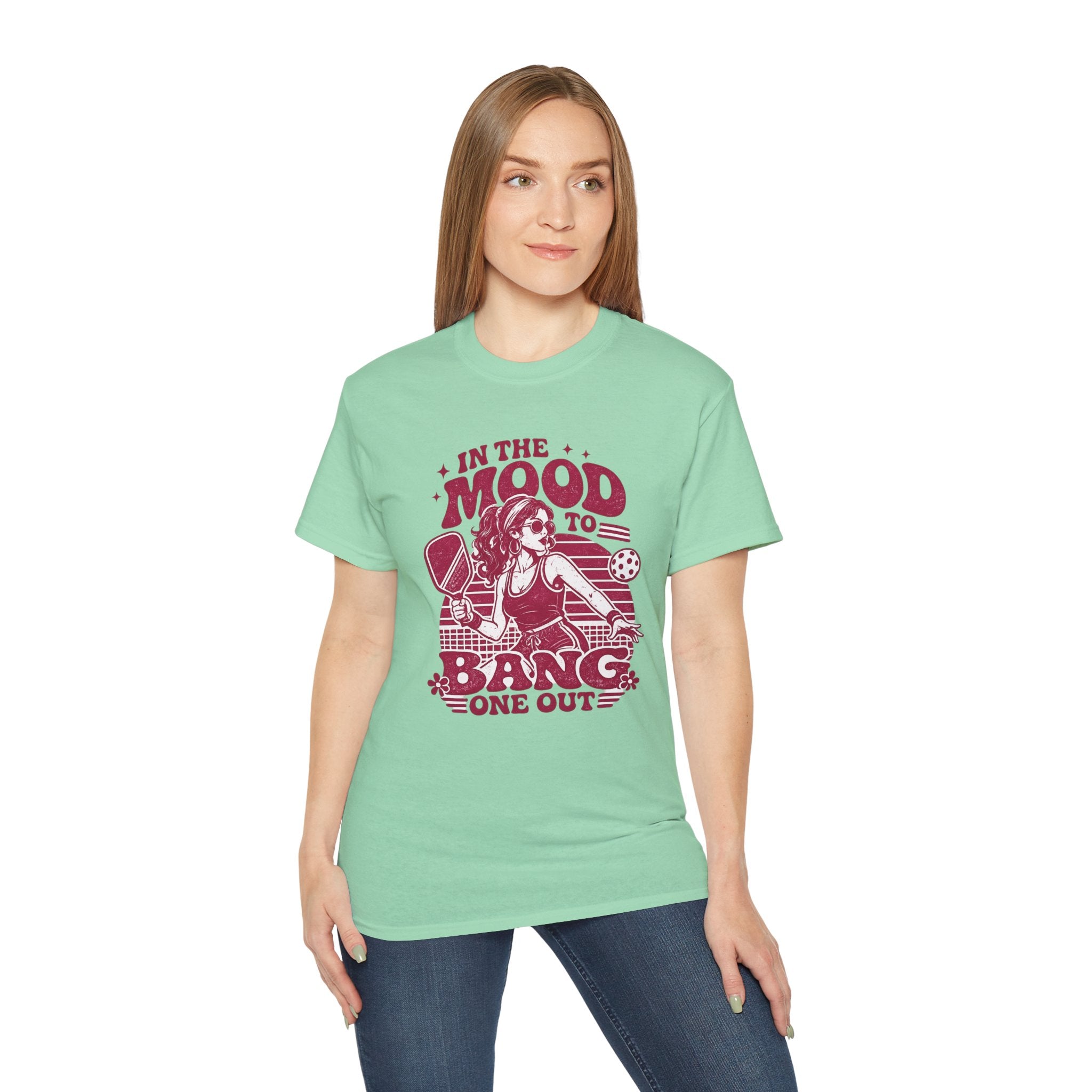 Pickleball Tee – "In the Mood to Bang One Out" Graphic Shirt