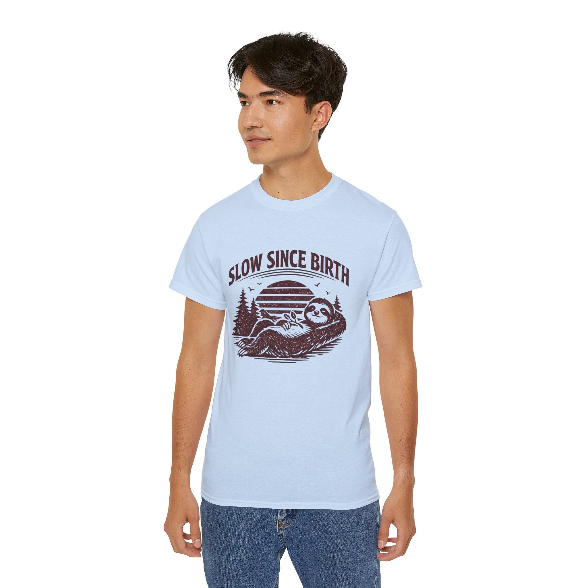Slow Since Birth Sloth Tee — Funny Retro Nature T-Shirt
