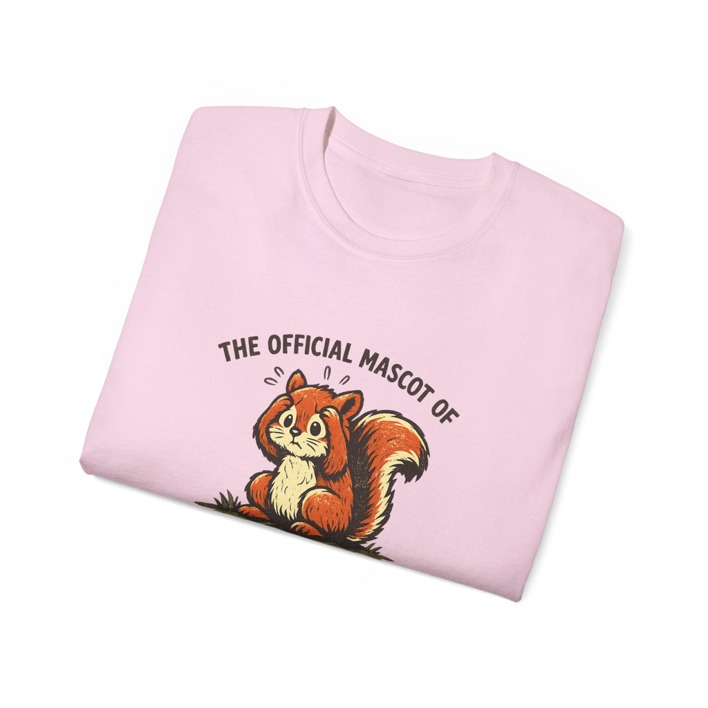 Overthinking Mascot T-Shirt — Cute Retro Squirrel Graphic Tee
