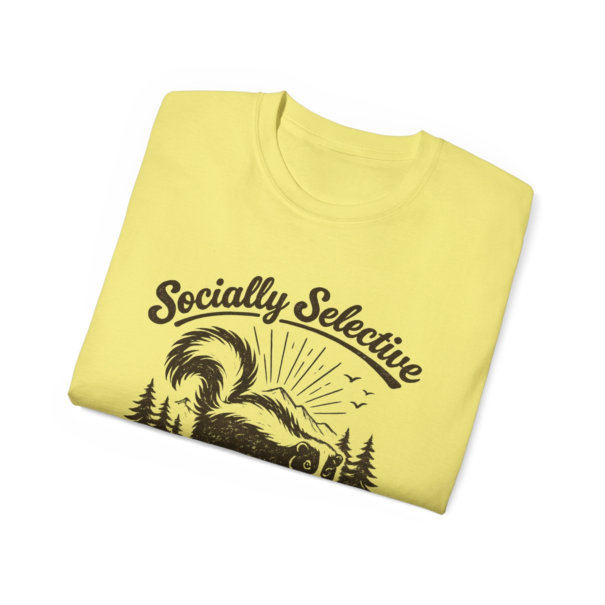 Socially Selective Since Birth T-Shirt — Skunk Graphic Tee