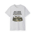 “Out Here Pretending This Is Spiritual” Mountain Camping Shirt