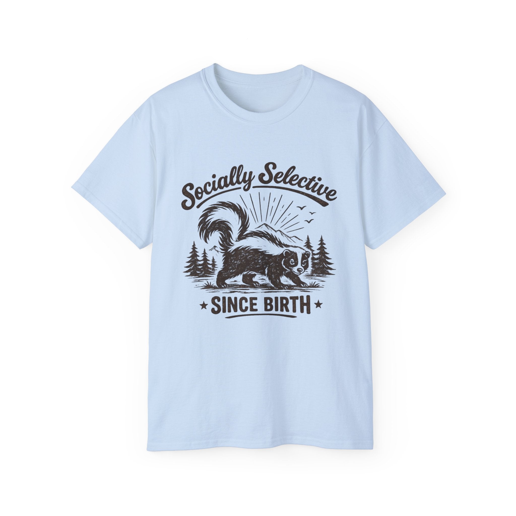 Socially Selective Since Birth T-Shirt — Skunk Graphic Tee