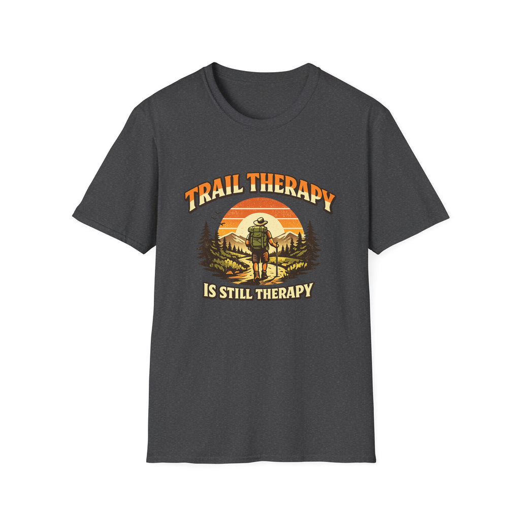 Men’s Trail Therapy T-Shirt — 'Trail Therapy Is Still Therapy' Male Hiking Graphic Tee