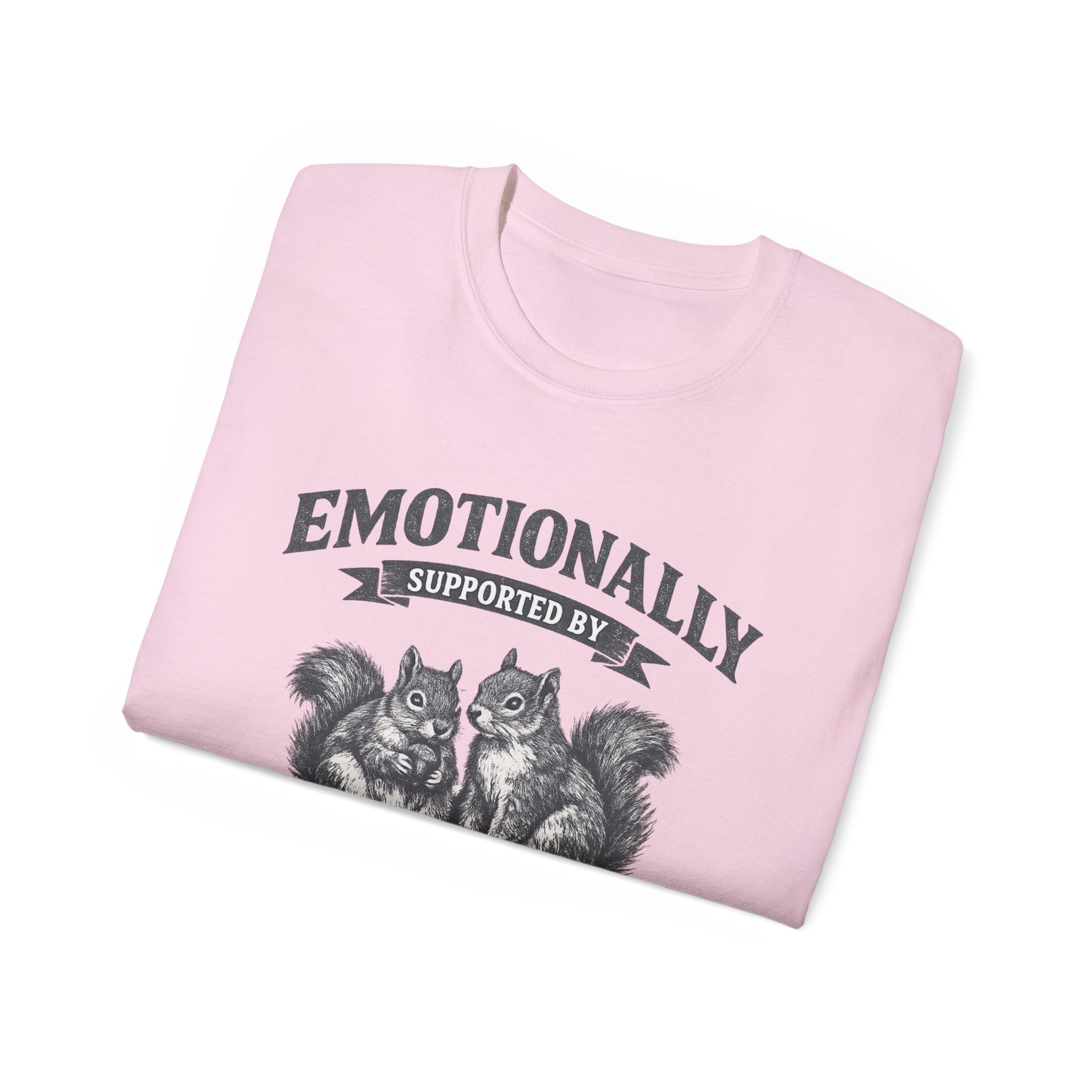 T-Shirt — "Emotionally Supported by Squirrels" Vintage Graphic Tee