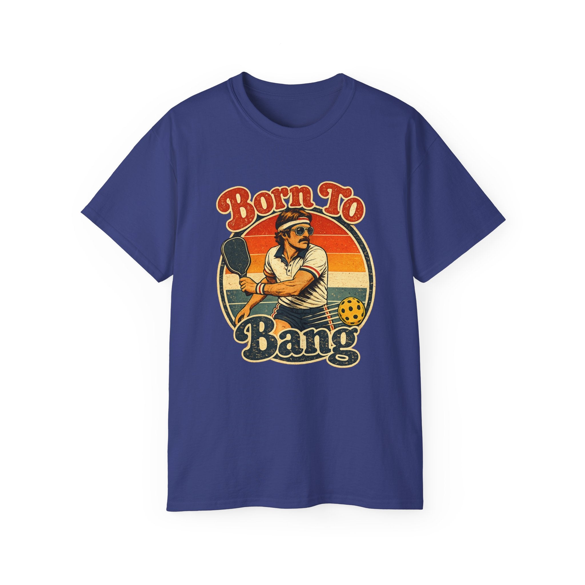 Men’s Born To Bang Vintage Pickleball T-Shirt — Retro Court Player Tee