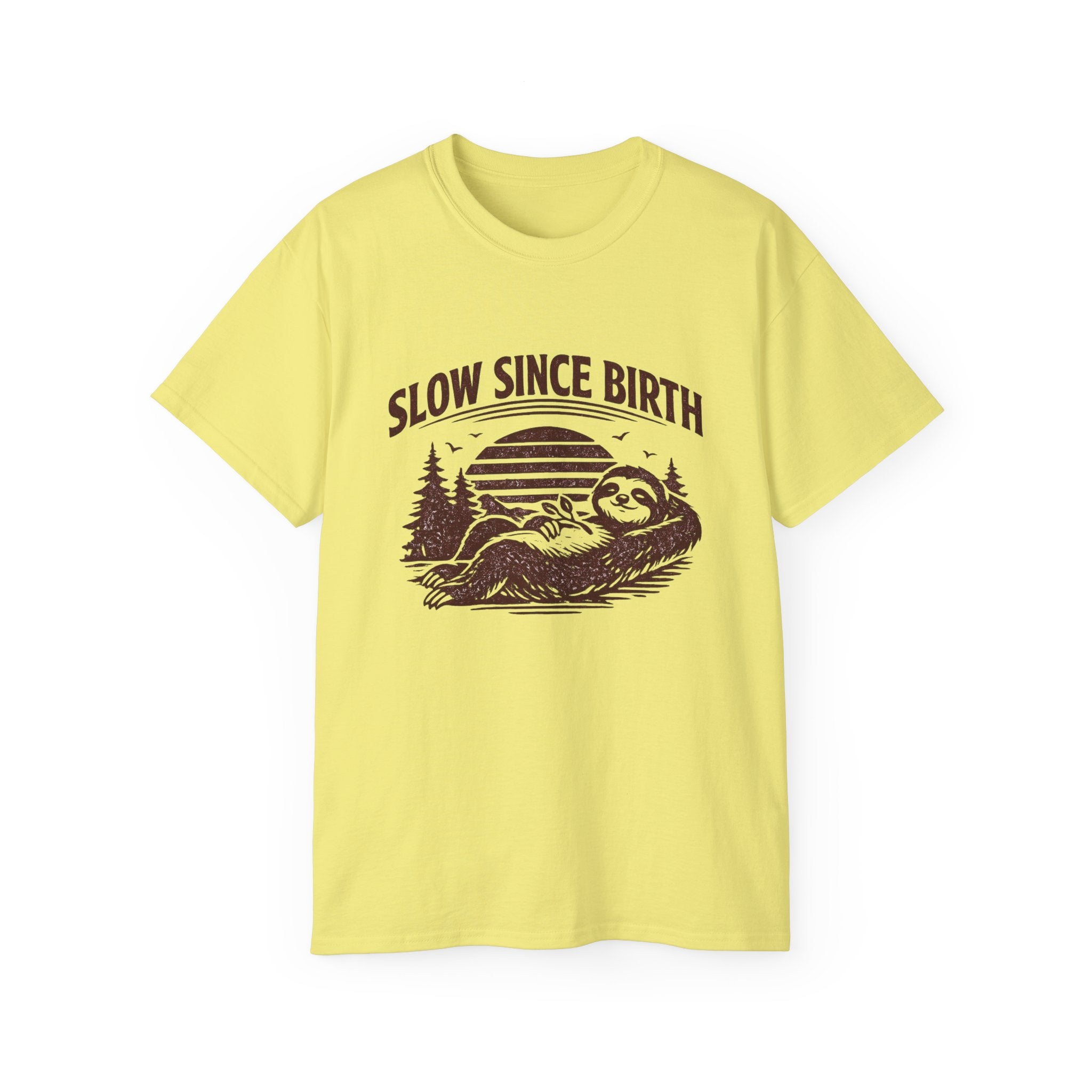 Slow Since Birth Sloth Tee — Funny Retro Nature T-Shirt