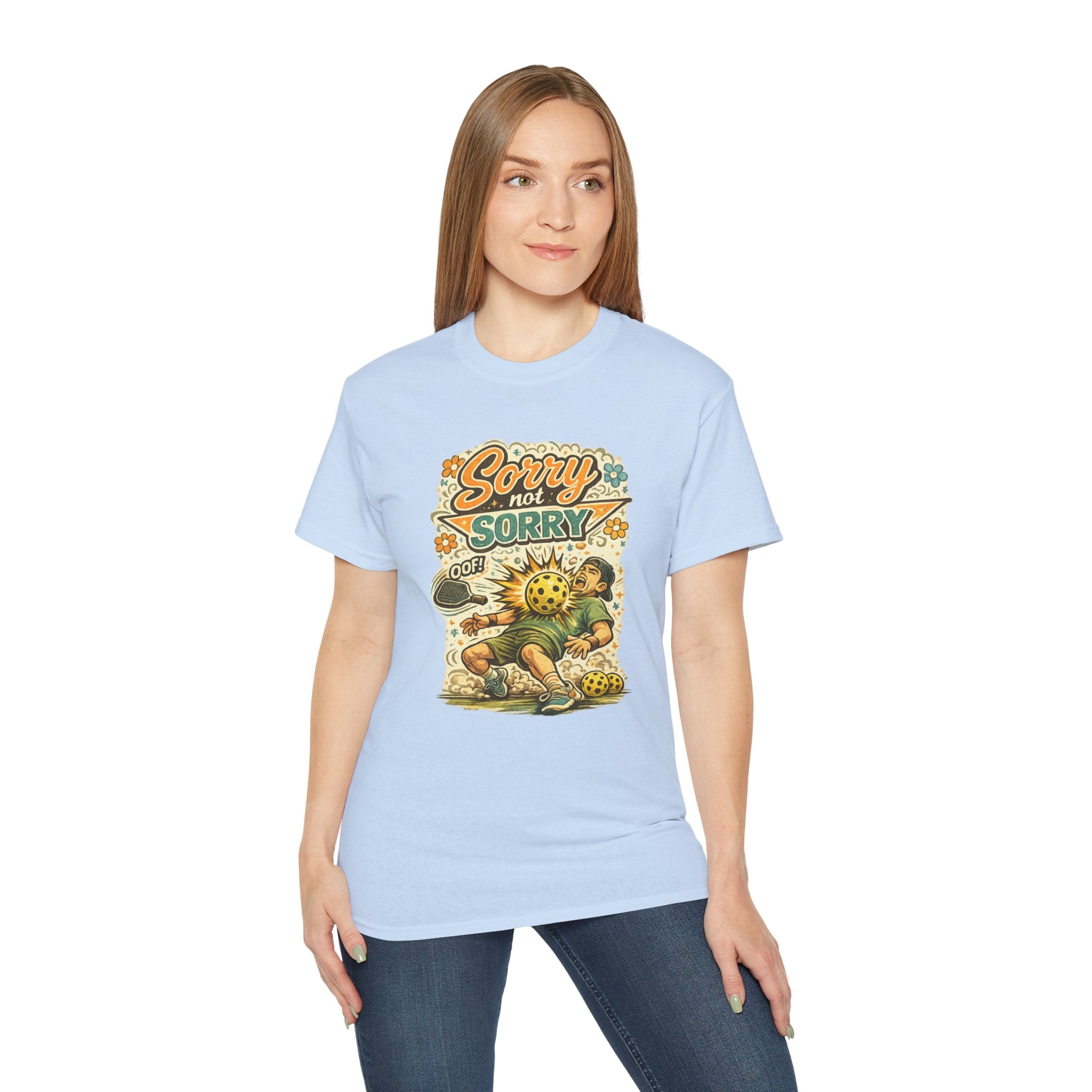 Sorry Not Sorry Pickleball Tee — Retro Vintage Pickleball Graphic Shirt