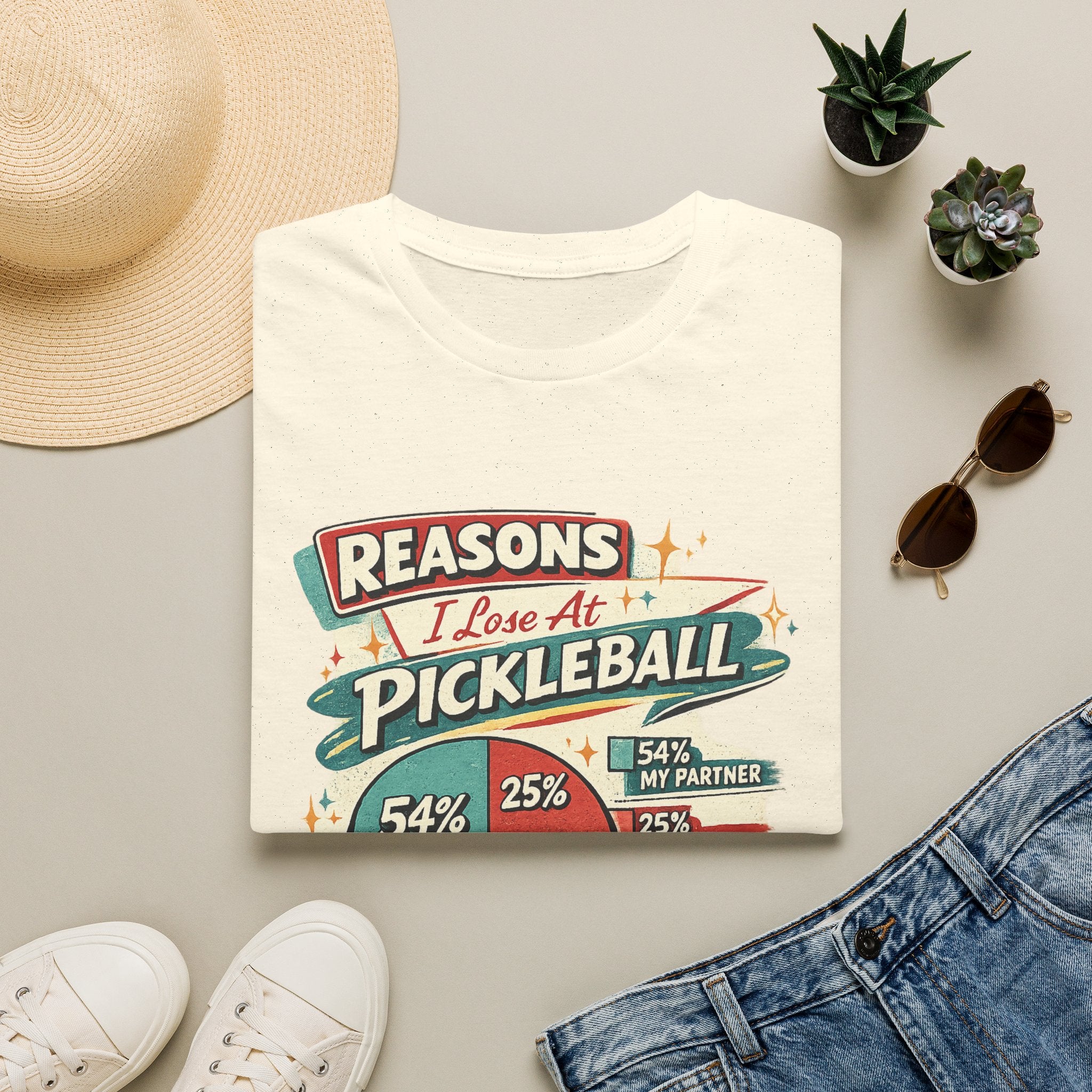 Reasons I Lose at Pickleball T-Shirt — Vintage Paddle & Scoreboard Design