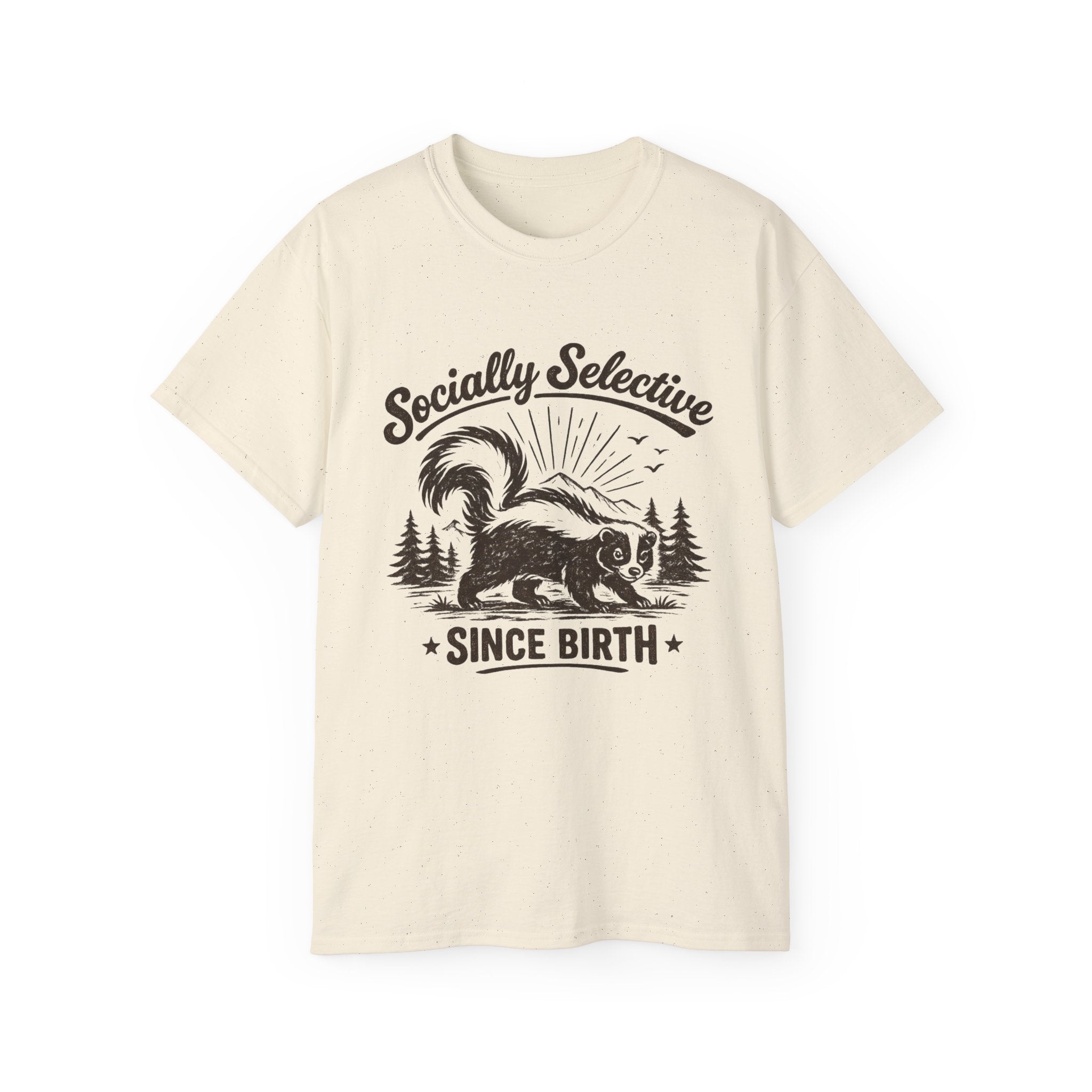 Socially Selective Since Birth T-Shirt — Skunk Graphic Tee