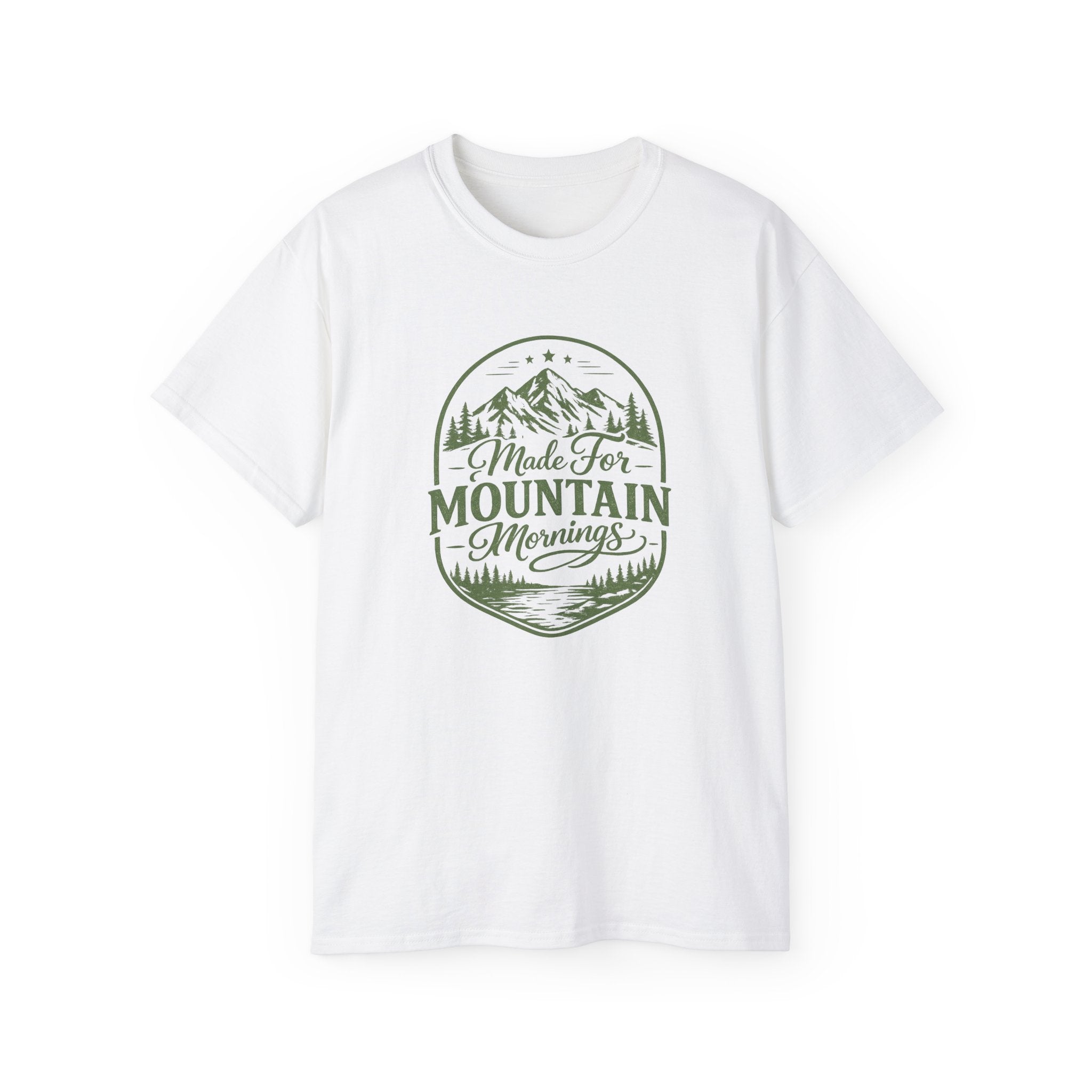 Made for Mountain Mornings Tee — Outdoor Adventure Graphic T-Shirt