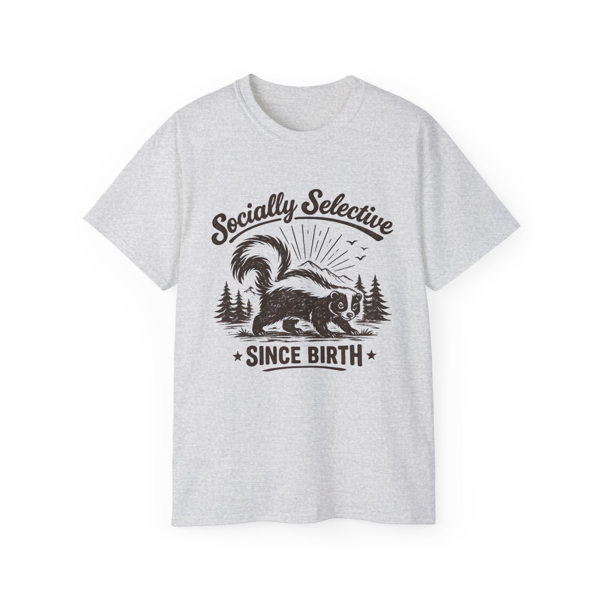 Socially Selective Since Birth T-Shirt — Skunk Graphic Tee