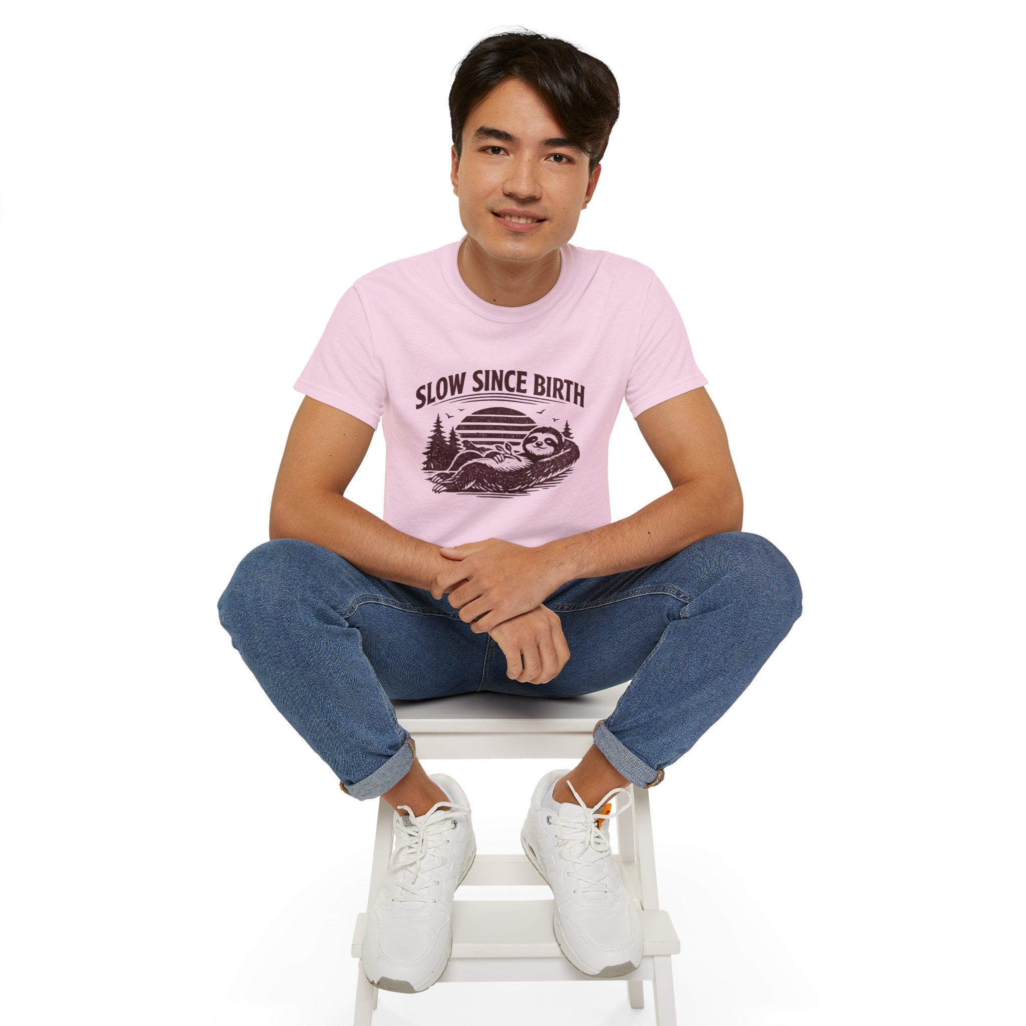 Slow Since Birth Sloth Tee — Funny Retro Nature T-Shirt