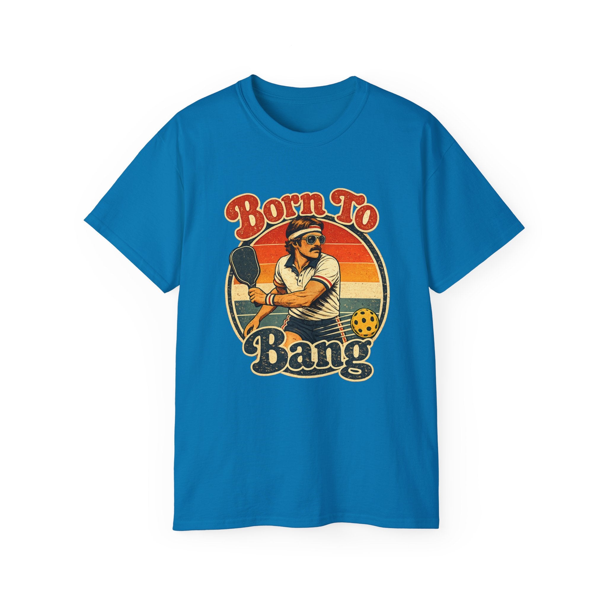 Men’s Born To Bang Vintage Pickleball T-Shirt — Retro Court Player Tee