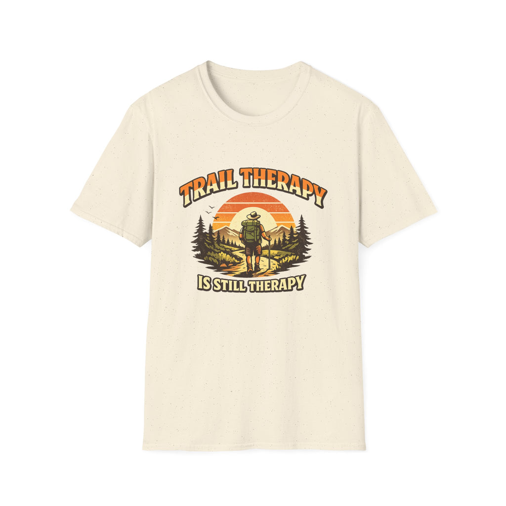 Men’s Trail Therapy T-Shirt — 'Trail Therapy Is Still Therapy' Male Hiking Graphic Tee