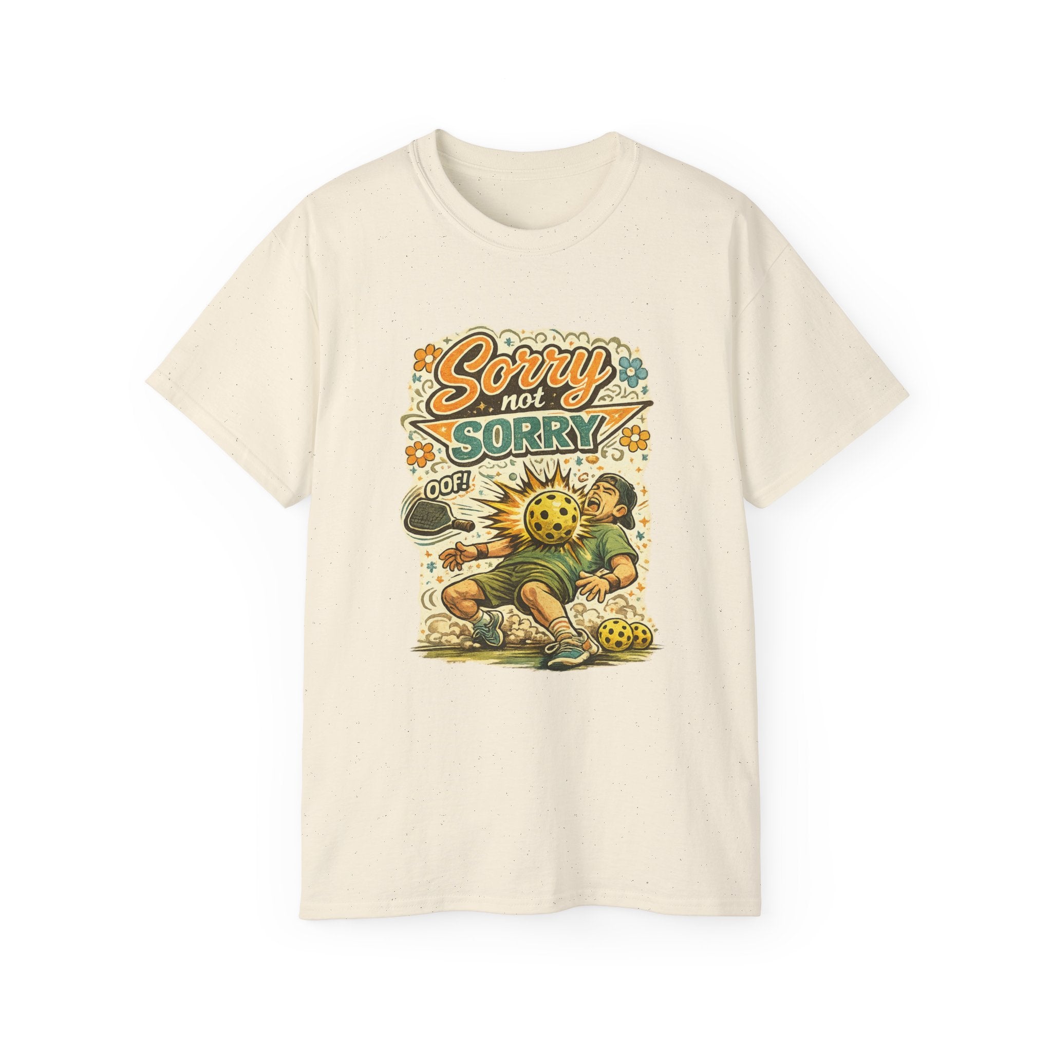 Sorry Not Sorry Pickleball Tee — Retro Vintage Pickleball Graphic Shirt