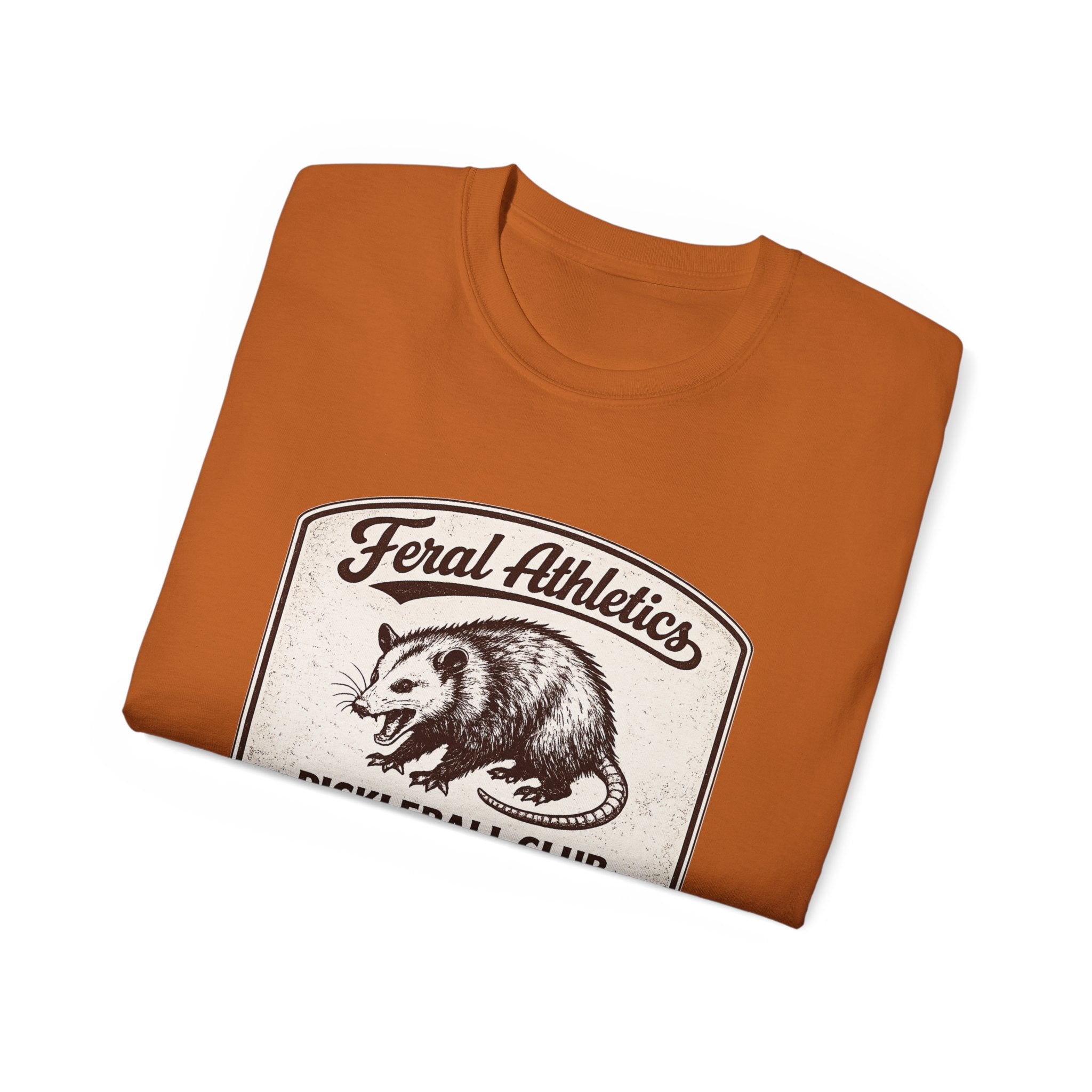 Pickleball Club Tee — "Feral Athletics" Vintage Possum Design