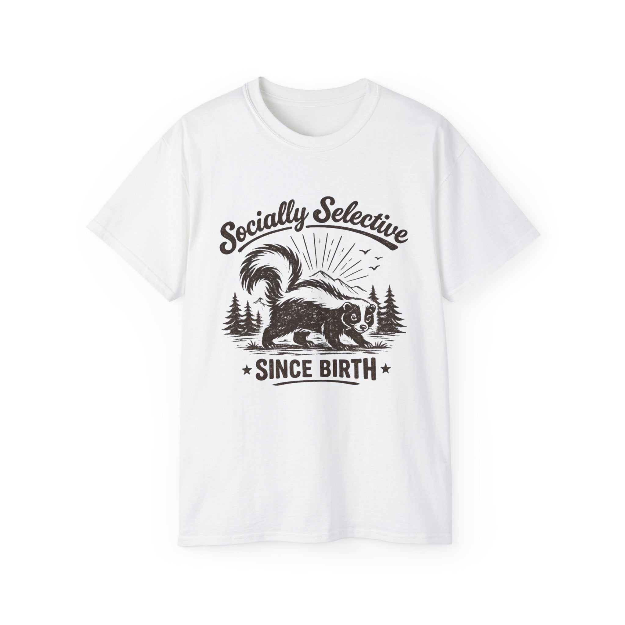 Socially Selective Since Birth T-Shirt — Skunk Graphic Tee