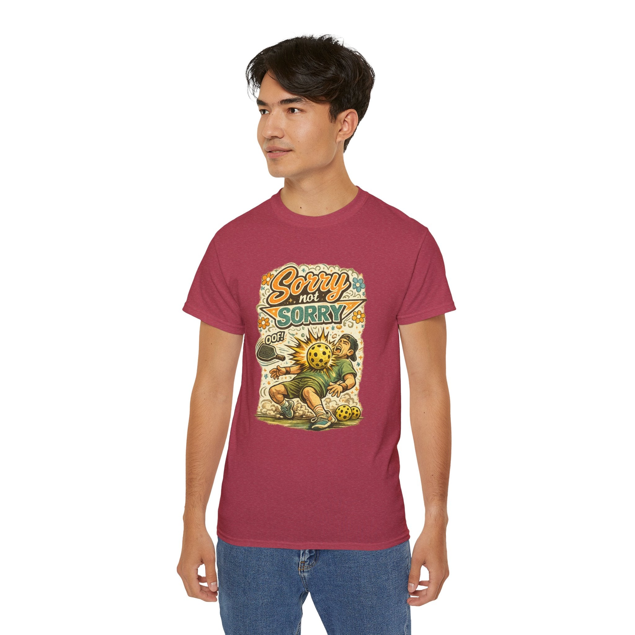 Sorry Not Sorry Pickleball Tee — Retro Vintage Pickleball Graphic Shirt