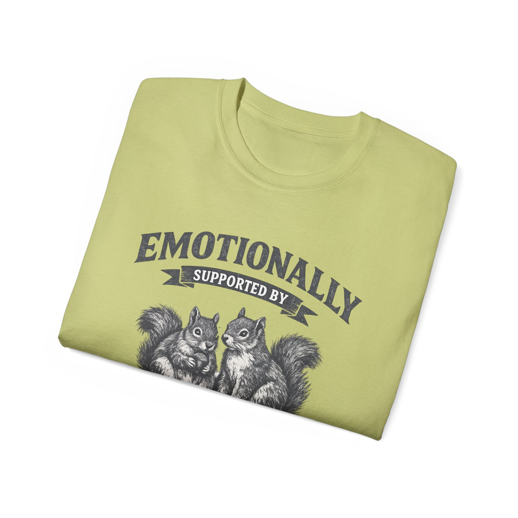 T-Shirt — "Emotionally Supported by Squirrels" Vintage Graphic Tee