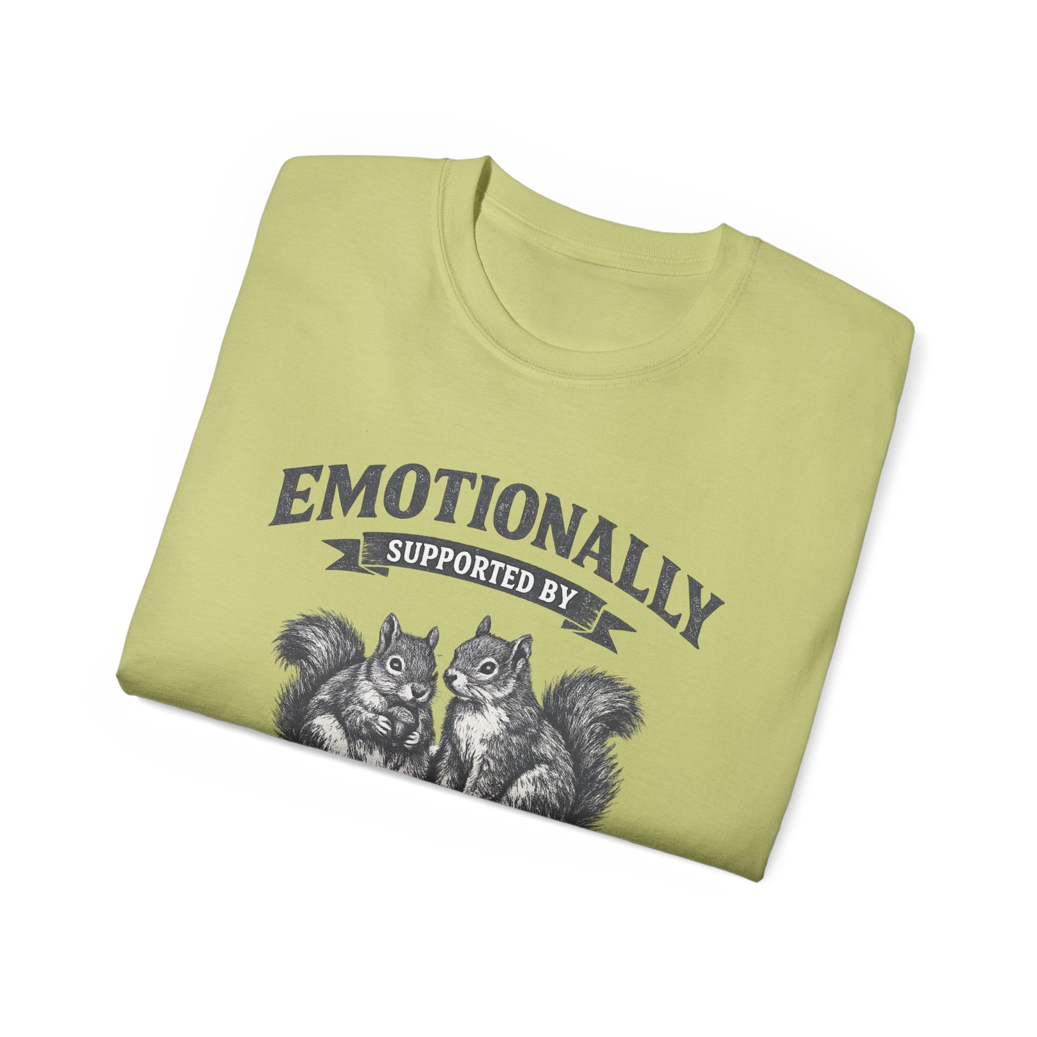T-Shirt — "Emotionally Supported by Squirrels" Vintage Graphic Tee