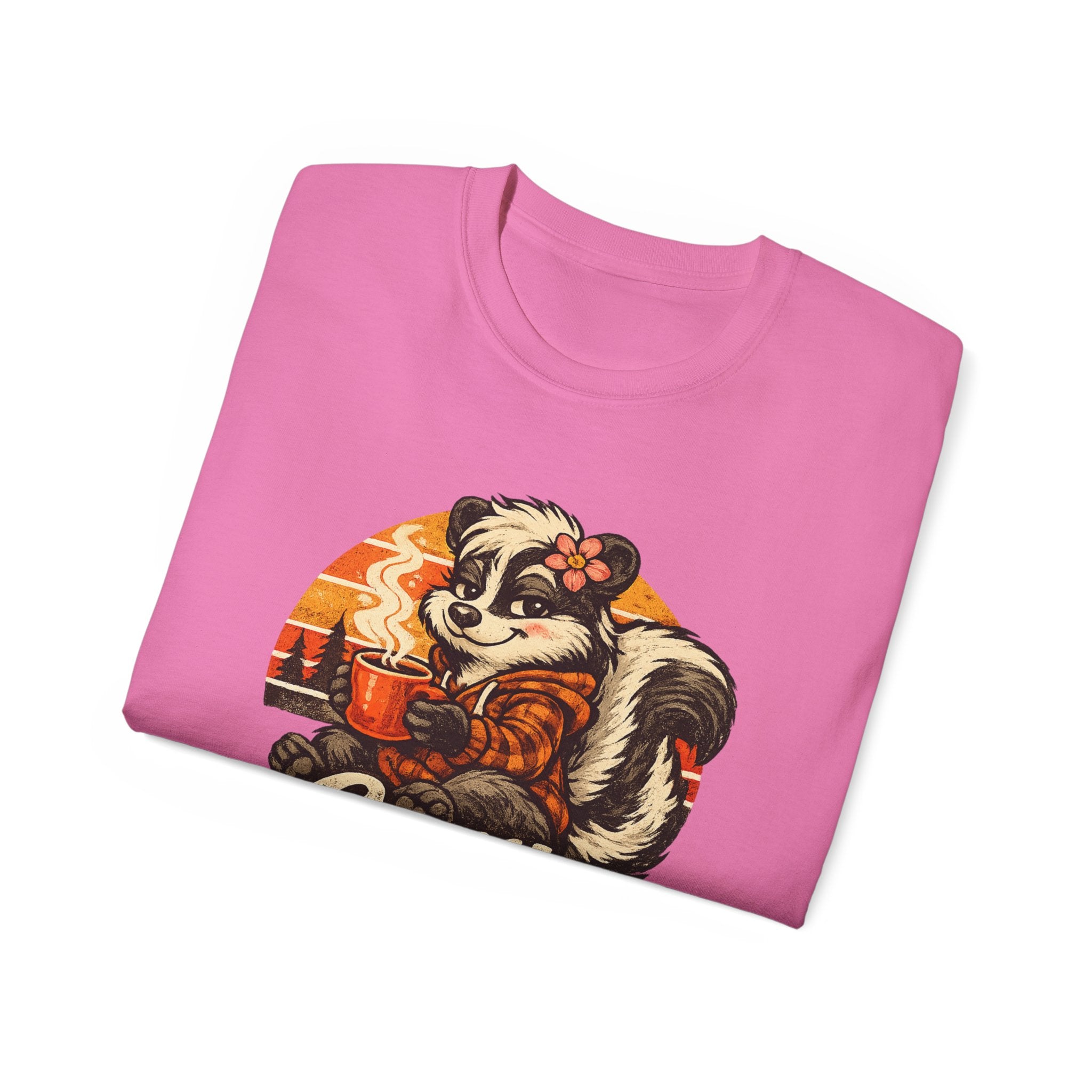 Cozy But Feral Skunk T-Shirt – Cute Retro Autumn Graphic Tee