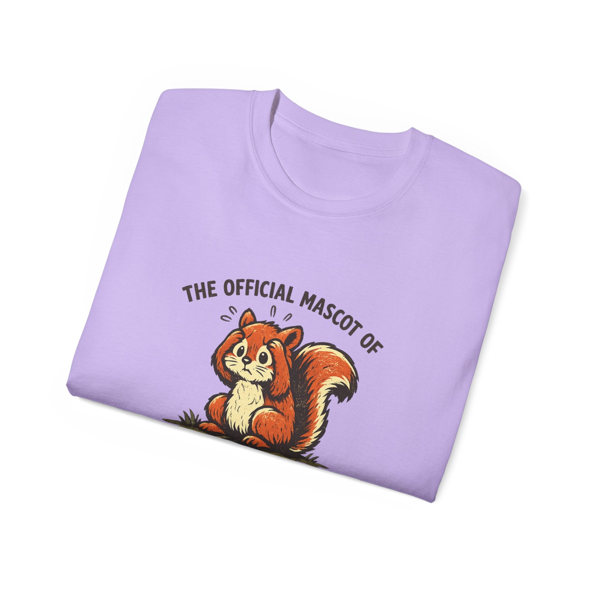 Overthinking Mascot T-Shirt — Cute Retro Squirrel Graphic Tee
