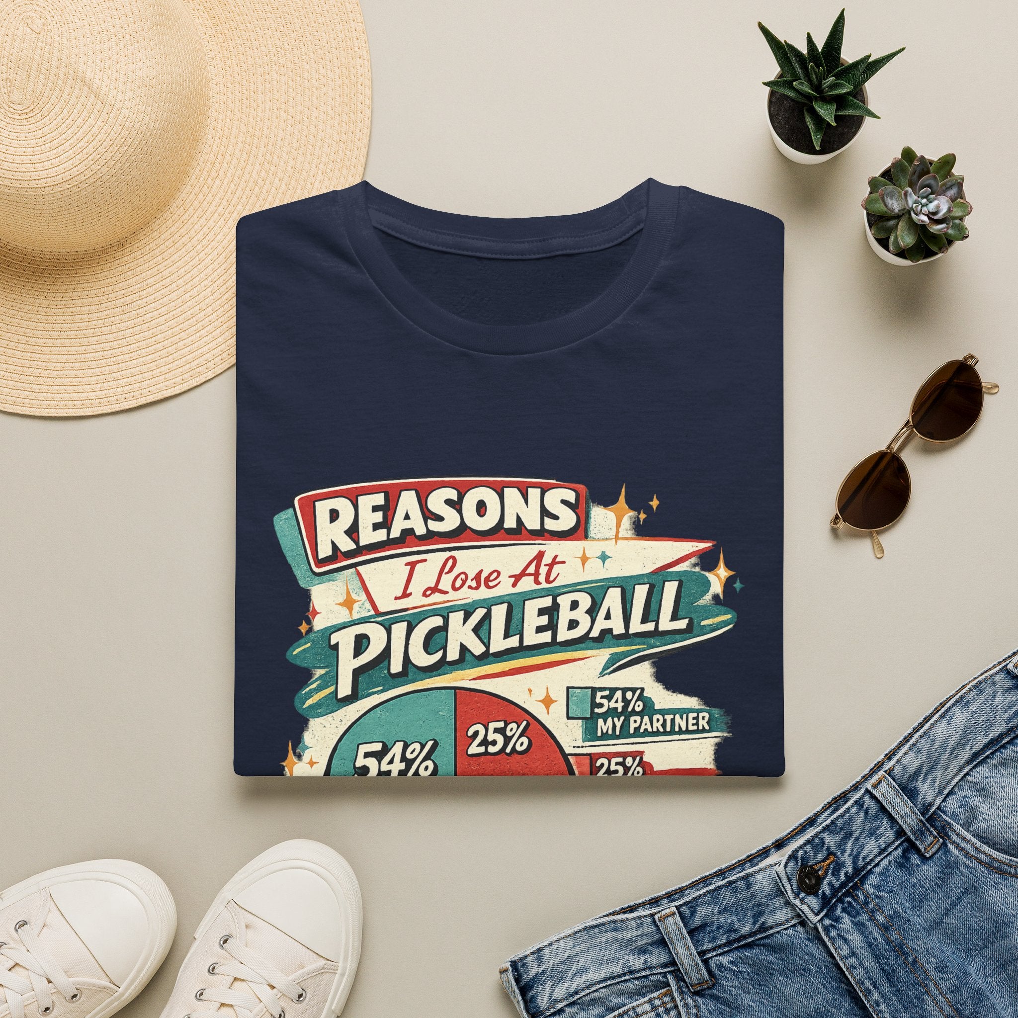 Reasons I Lose at Pickleball T-Shirt — Vintage Paddle & Scoreboard Design