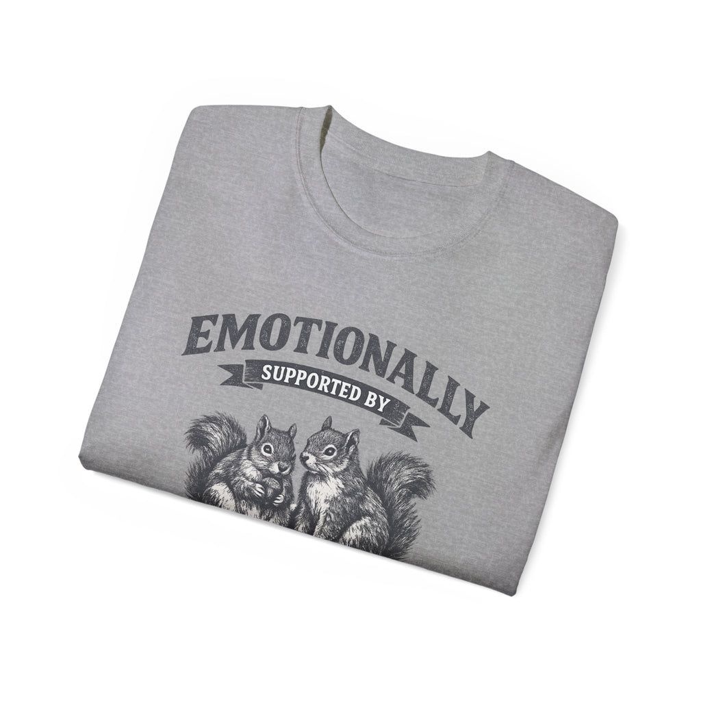 T-Shirt — "Emotionally Supported by Squirrels" Vintage Graphic Tee