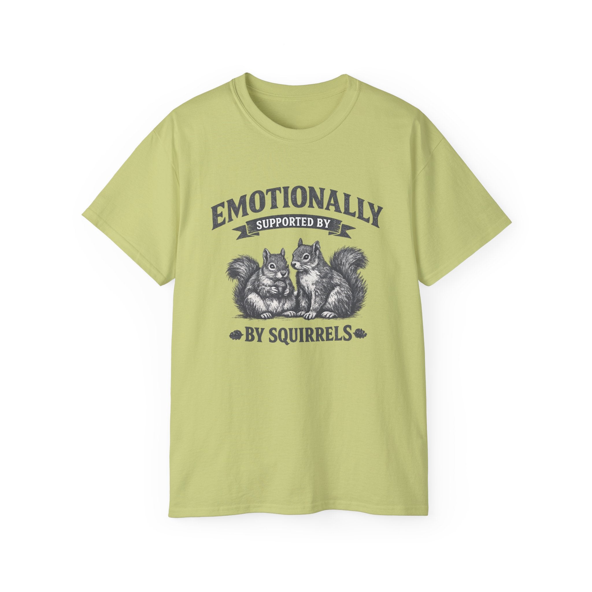T-Shirt — "Emotionally Supported by Squirrels" Vintage Graphic Tee
