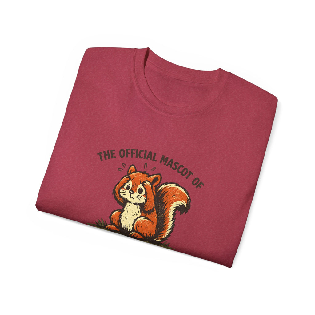 Overthinking Mascot T-Shirt — Cute Retro Squirrel Graphic Tee