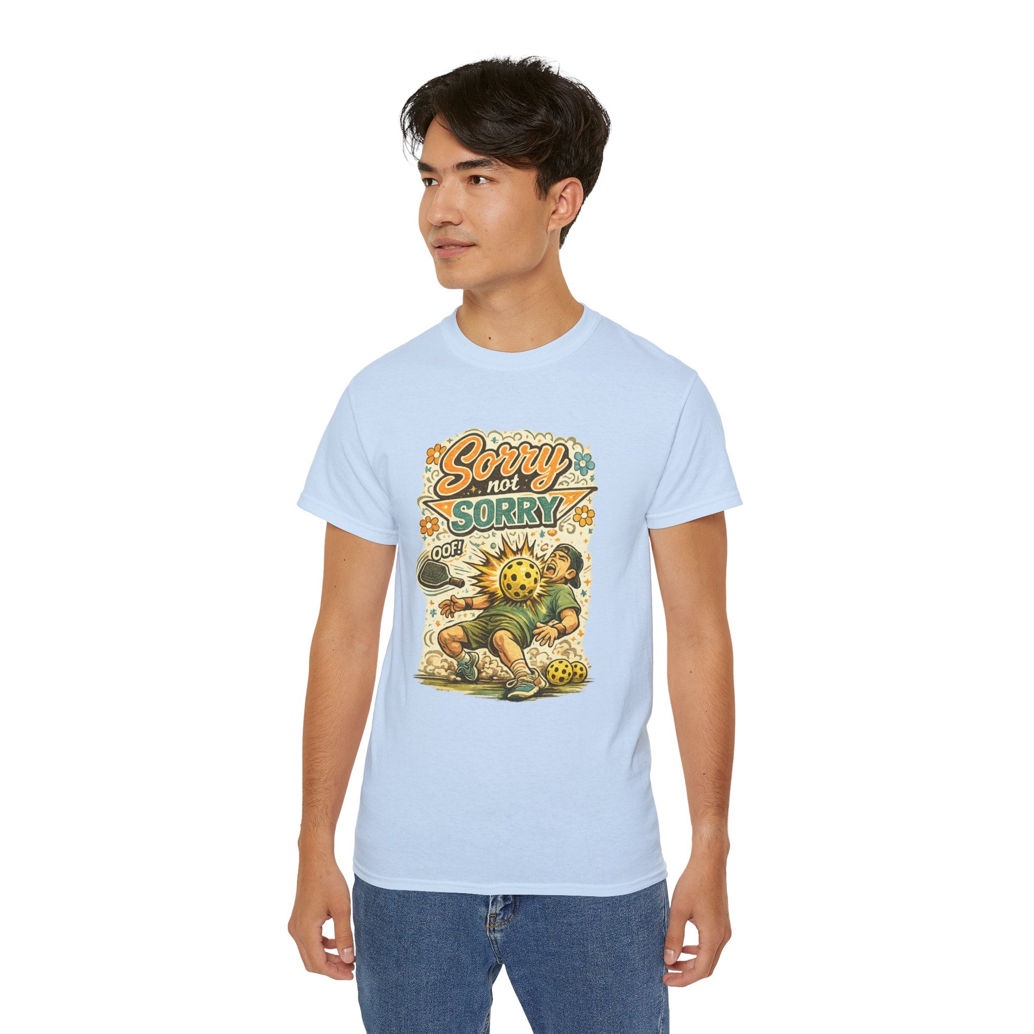 Sorry Not Sorry Pickleball Tee — Retro Vintage Pickleball Graphic Shirt