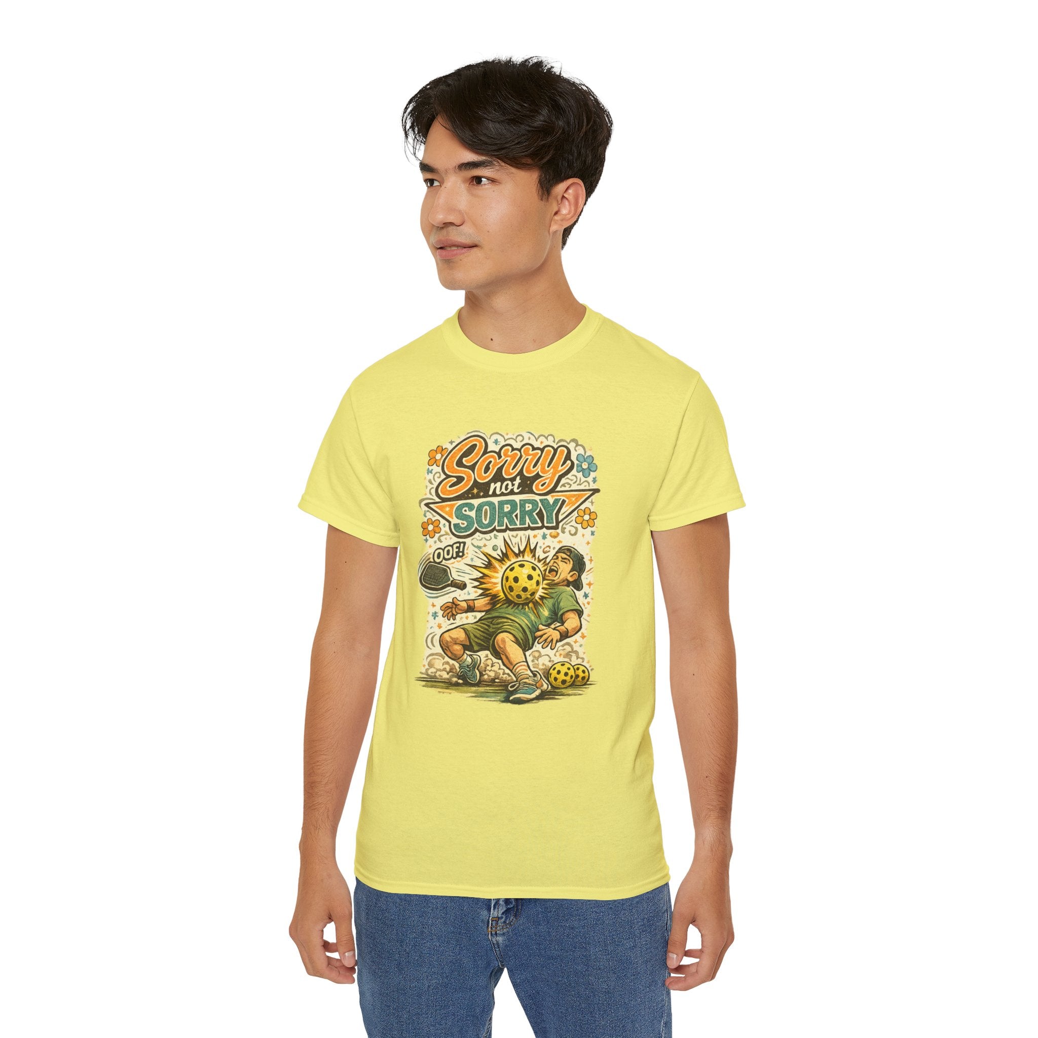 Sorry Not Sorry Pickleball Tee — Retro Vintage Pickleball Graphic Shirt