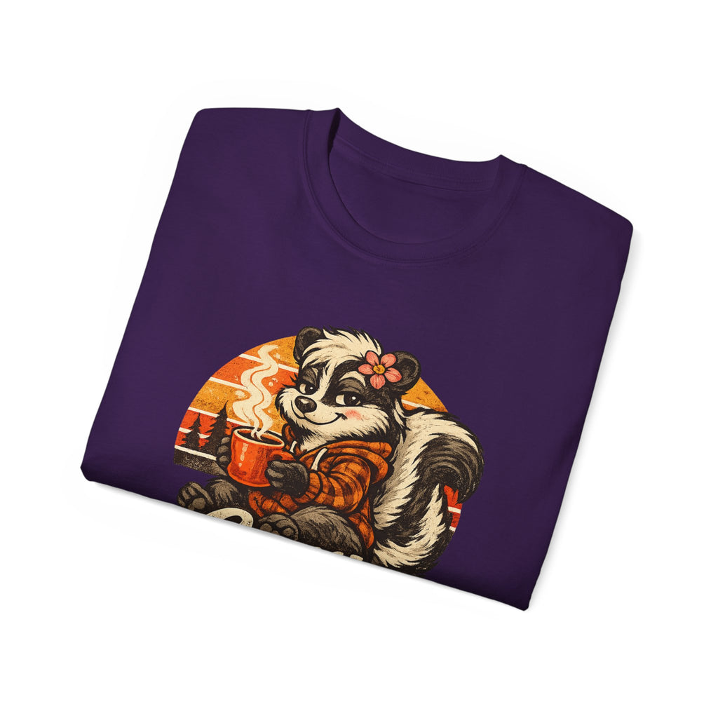Cozy But Feral Skunk T-Shirt – Cute Retro Autumn Graphic Tee