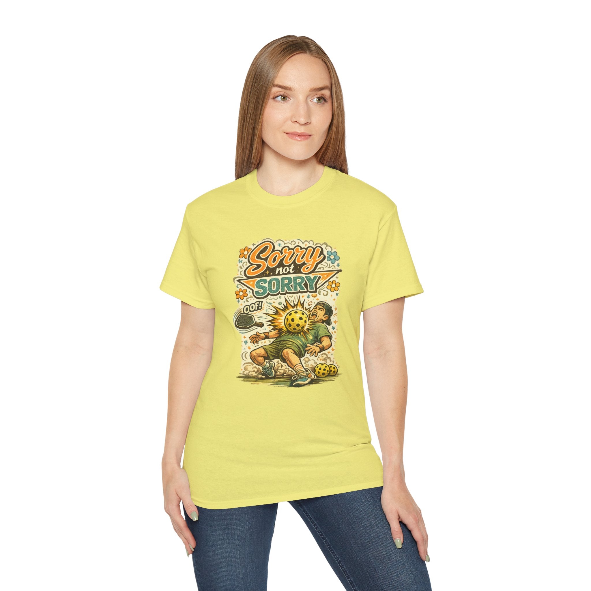 Sorry Not Sorry Pickleball Tee — Retro Vintage Pickleball Graphic Shirt