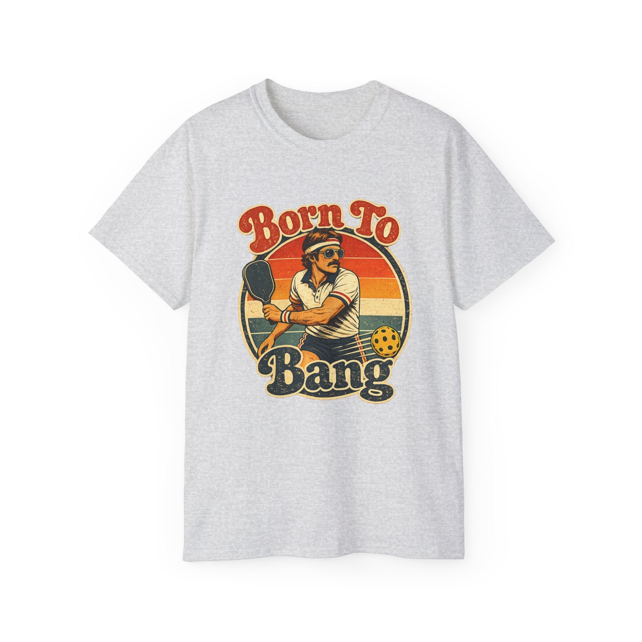 Men’s Born To Bang Vintage Pickleball T-Shirt — Retro Court Player Tee