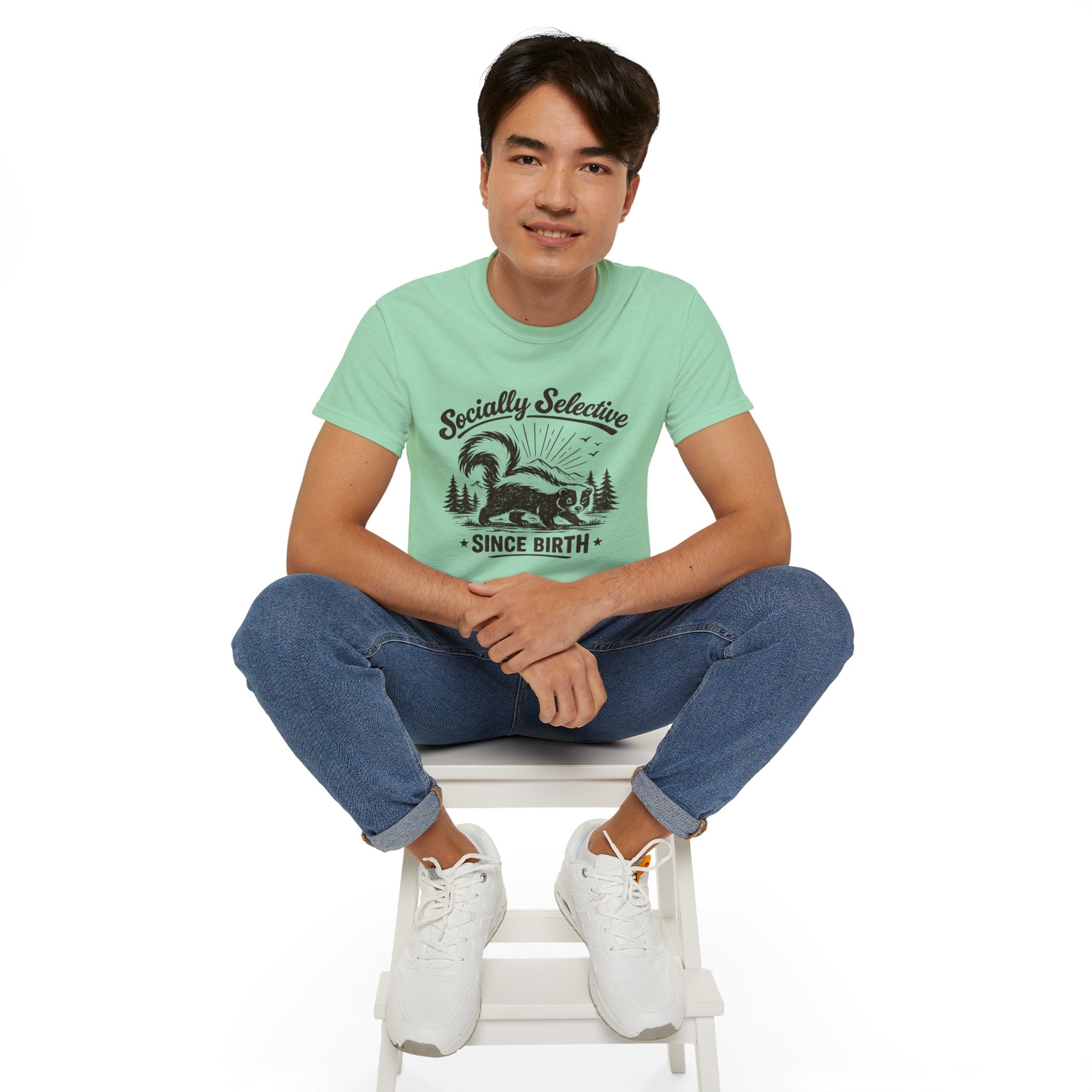 Socially Selective Since Birth T-Shirt — Skunk Graphic Tee