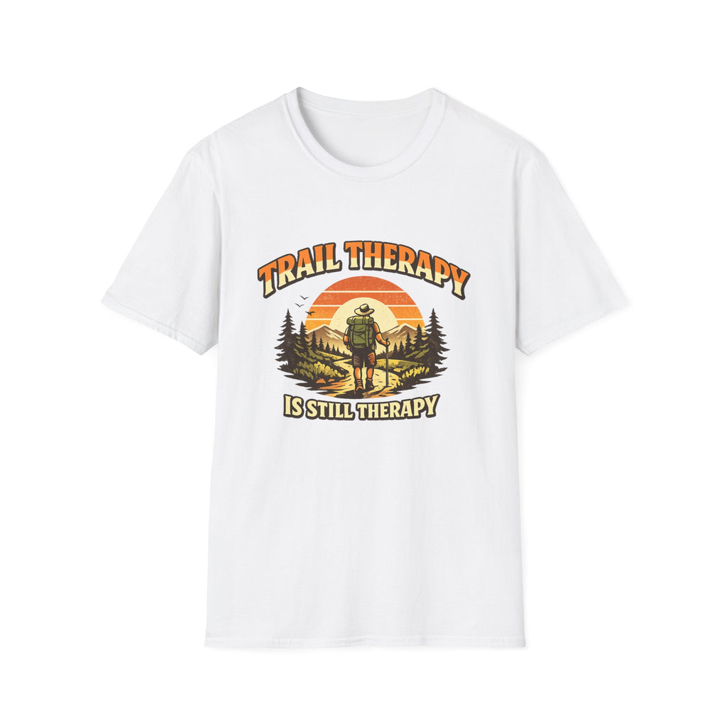 Men’s Trail Therapy T-Shirt — 'Trail Therapy Is Still Therapy' Male Hiking Graphic Tee