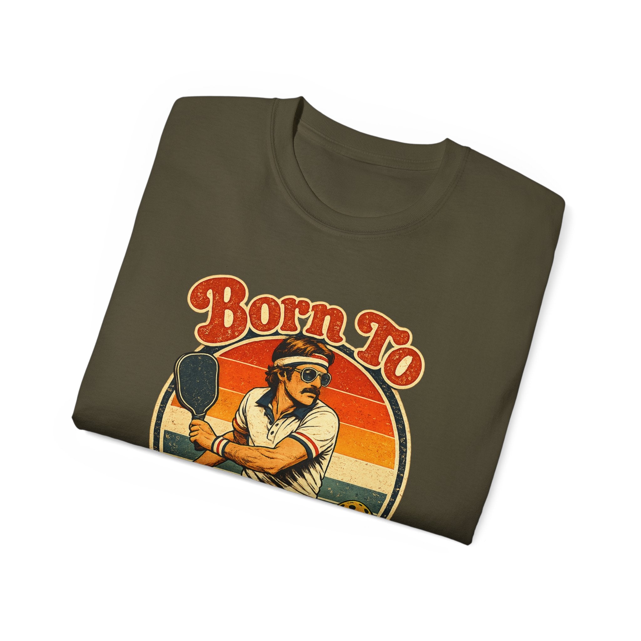 Men’s Born To Bang Vintage Pickleball T-Shirt — Retro Court Player Tee