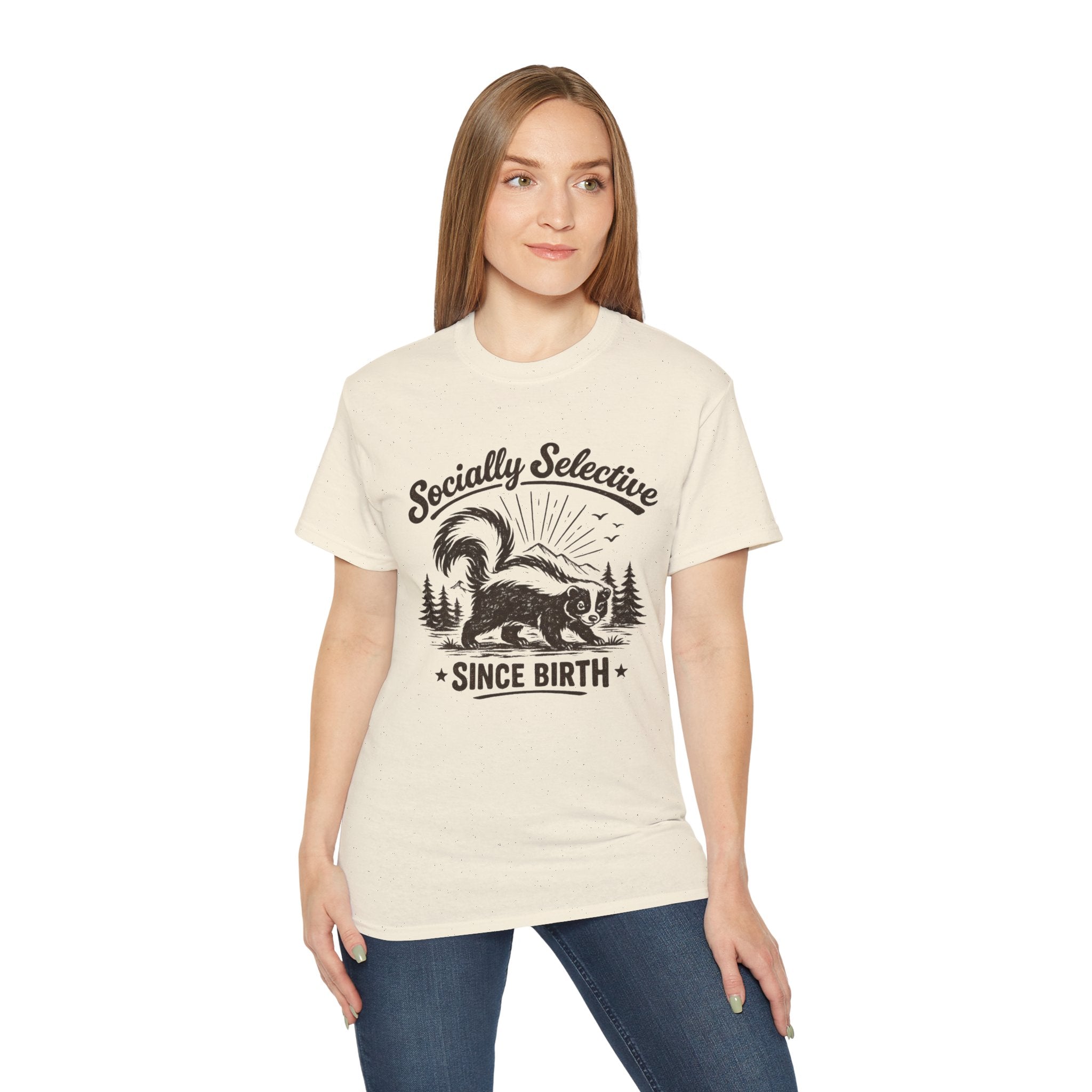 Socially Selective Since Birth T-Shirt — Skunk Graphic Tee