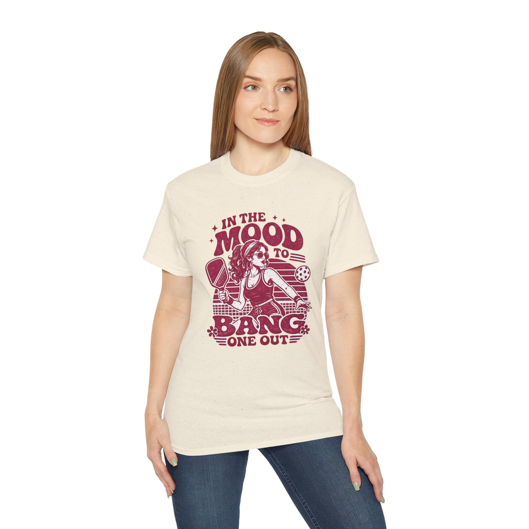 Pickleball Tee – "In the Mood to Bang One Out" Graphic Shirt